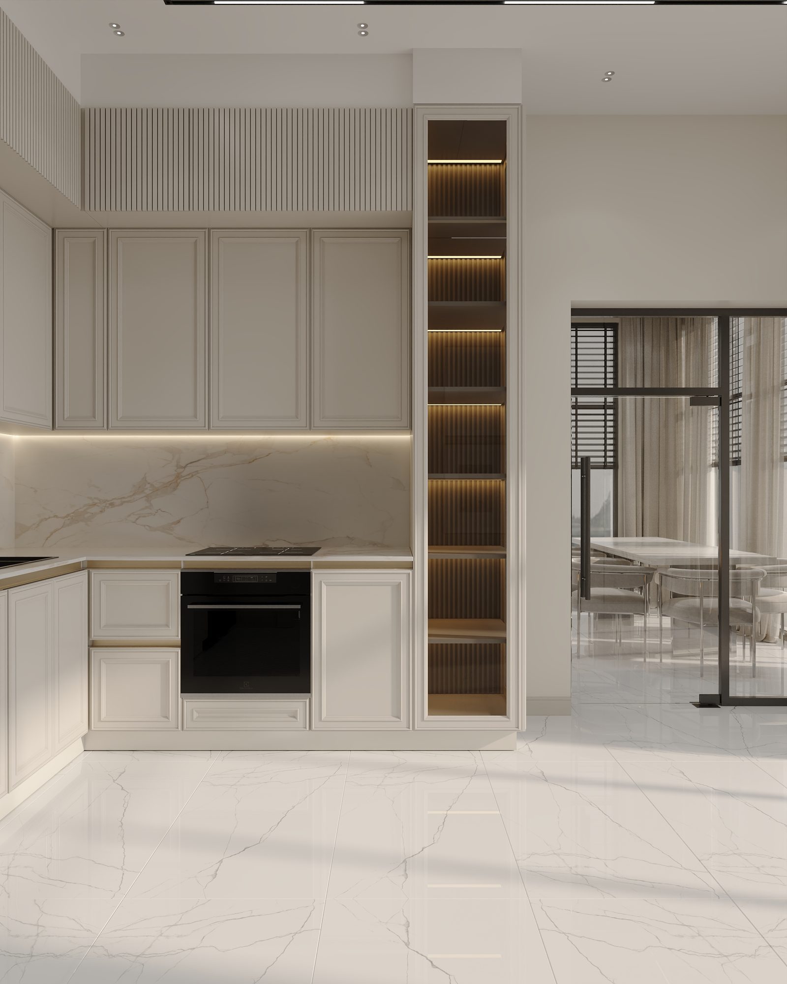 House interior project in Ramana — Kitchen. Interior view 4