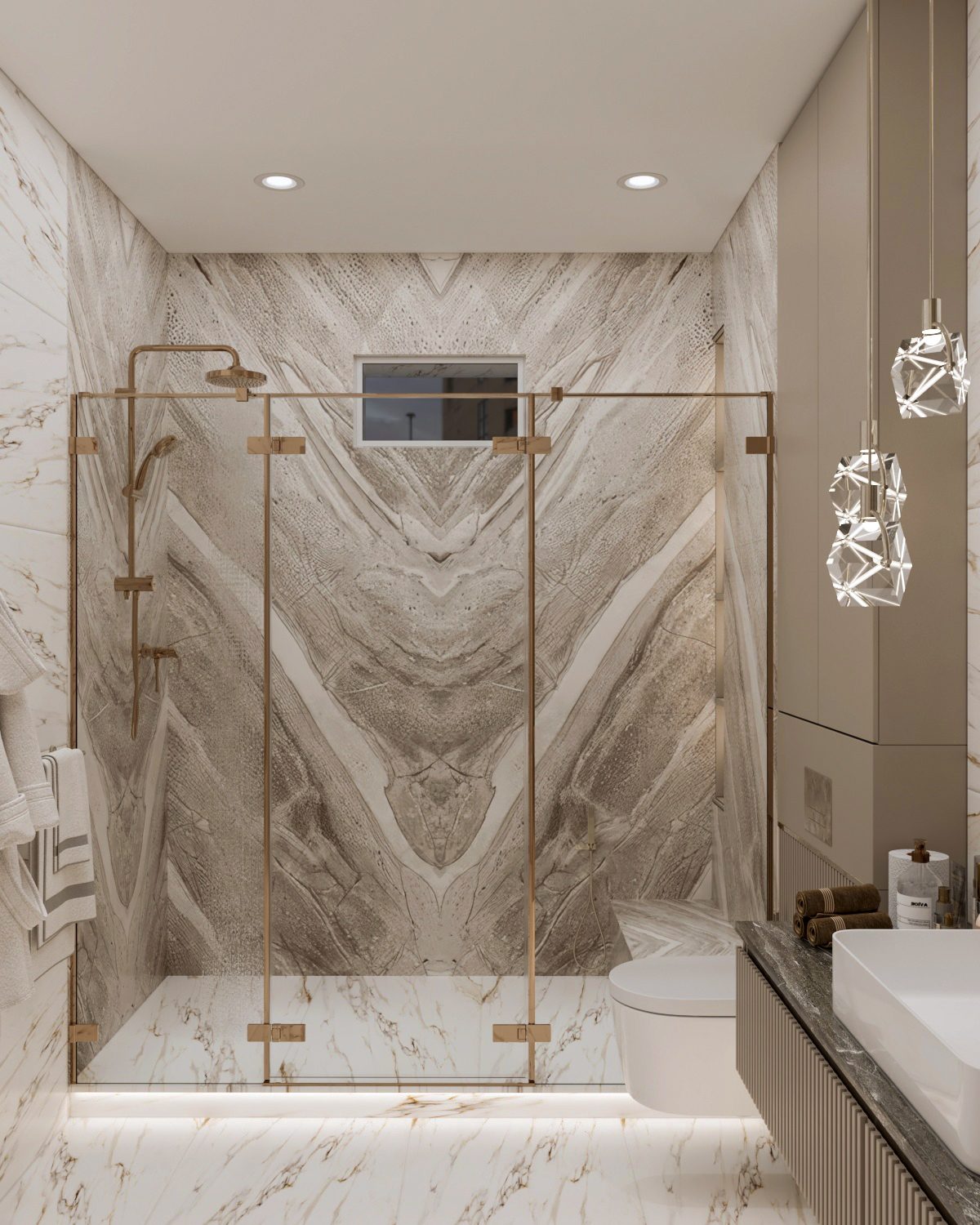 House interior project in Ramana — Bathroom. Interior view 11