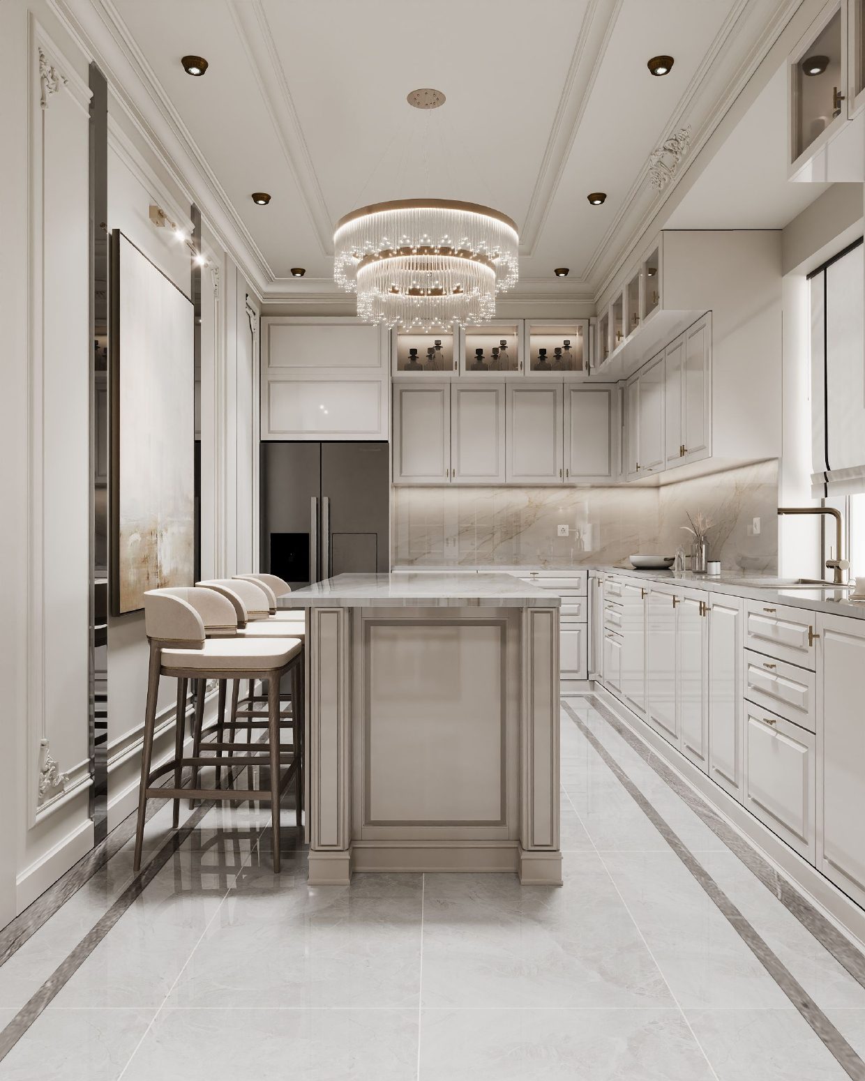 Two-storey house interior project — Kitchen. Interior view 4