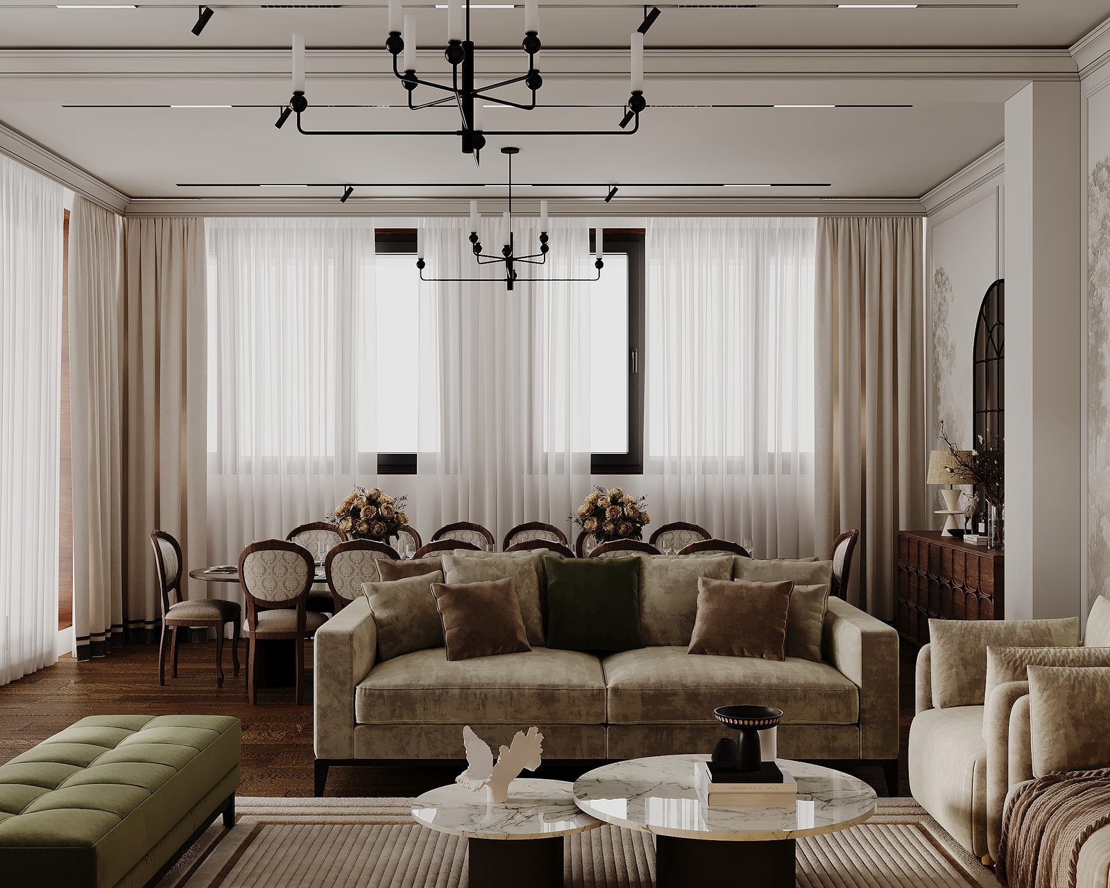 Villa project in Shikhov — interior and landscape — interior view 11