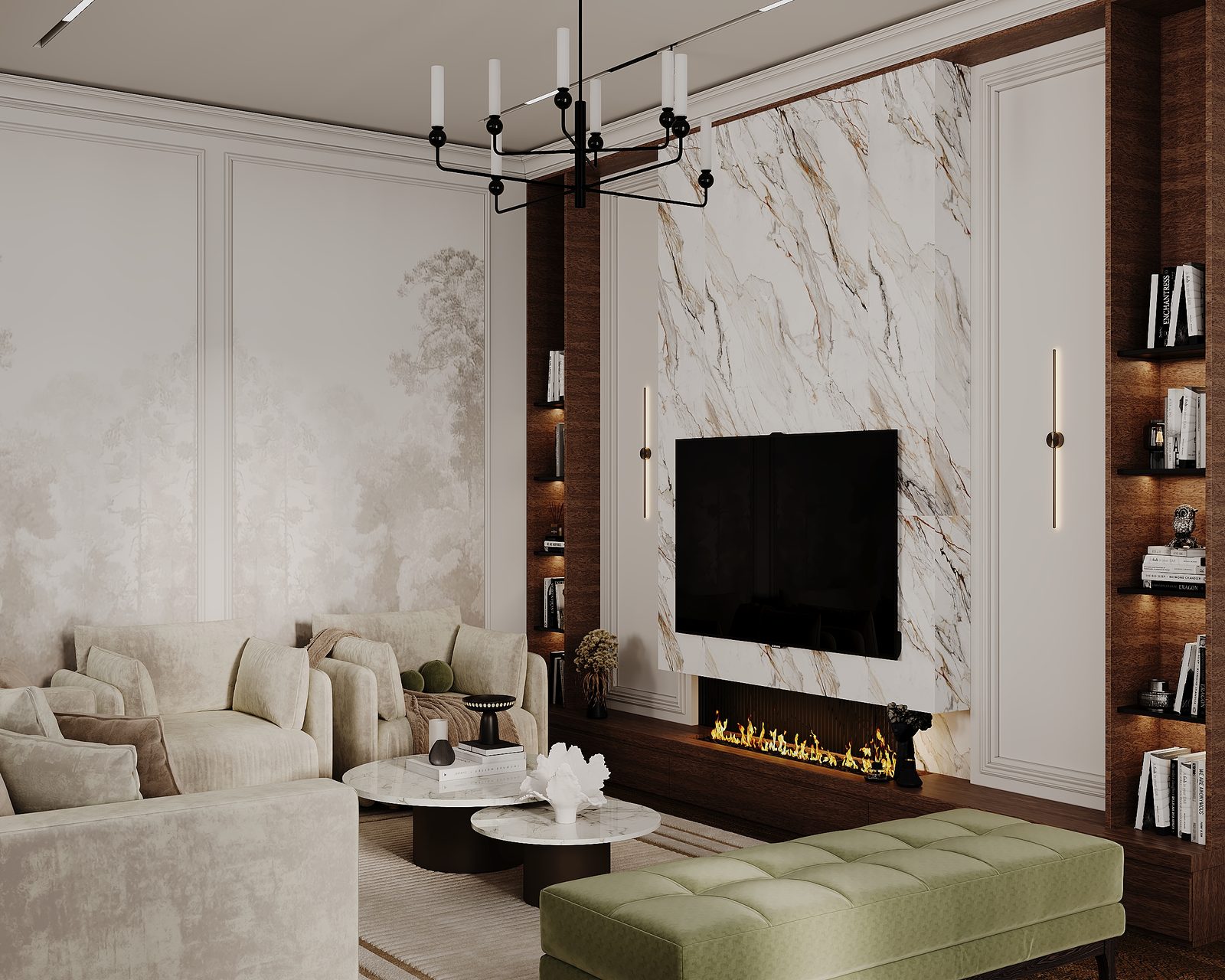 Villa project in Shikhov — interior and landscape — interior view 12