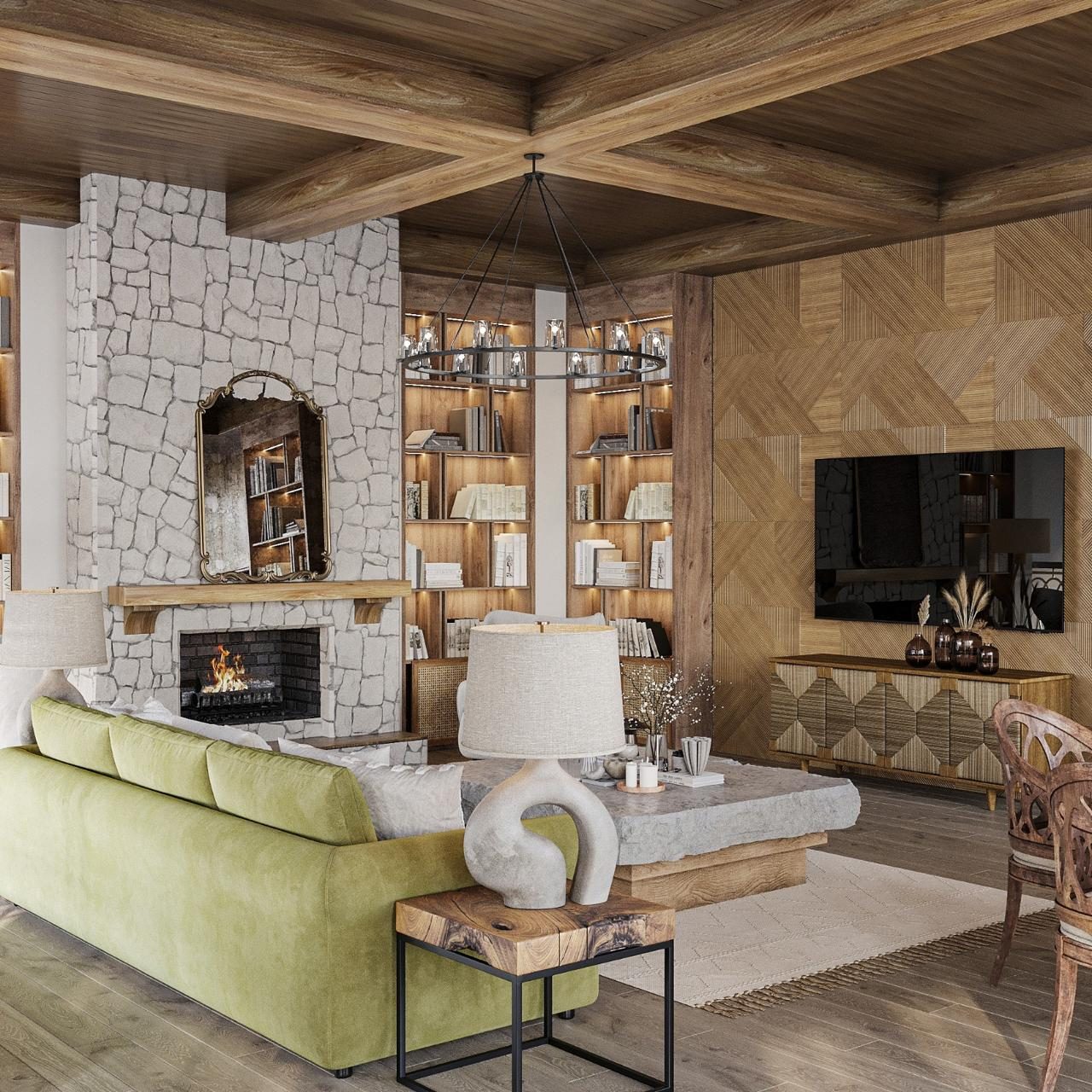 Villa project in Shikhov — interior and landscape