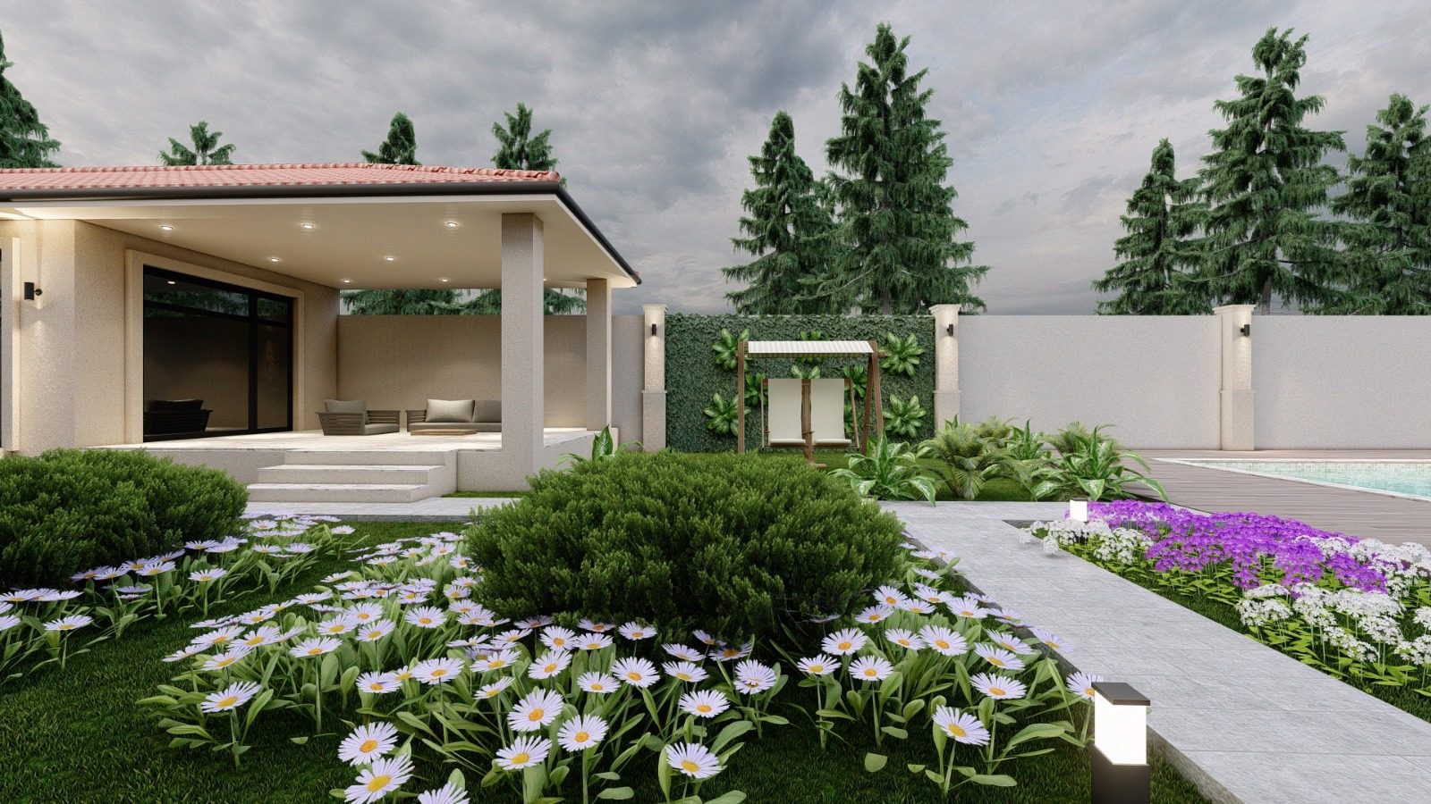 15.3 sot garden and landscape project in Bilgah — interior view 2