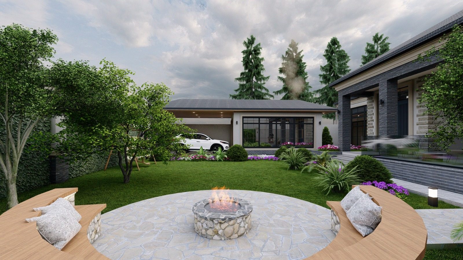 7 sot garden and landscape project in Badamdar — interior view 2