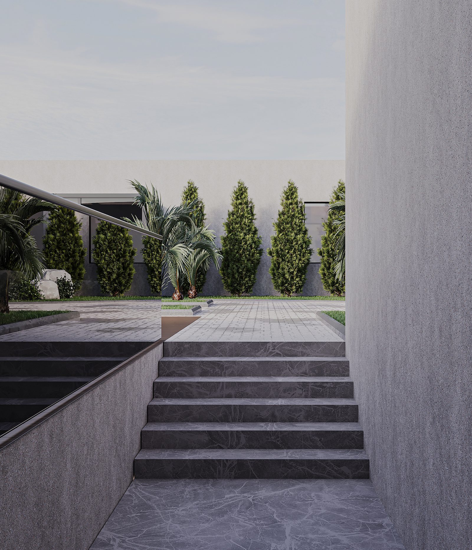 Landscape design in Badamdar — Exterior and garden. Interior view 2