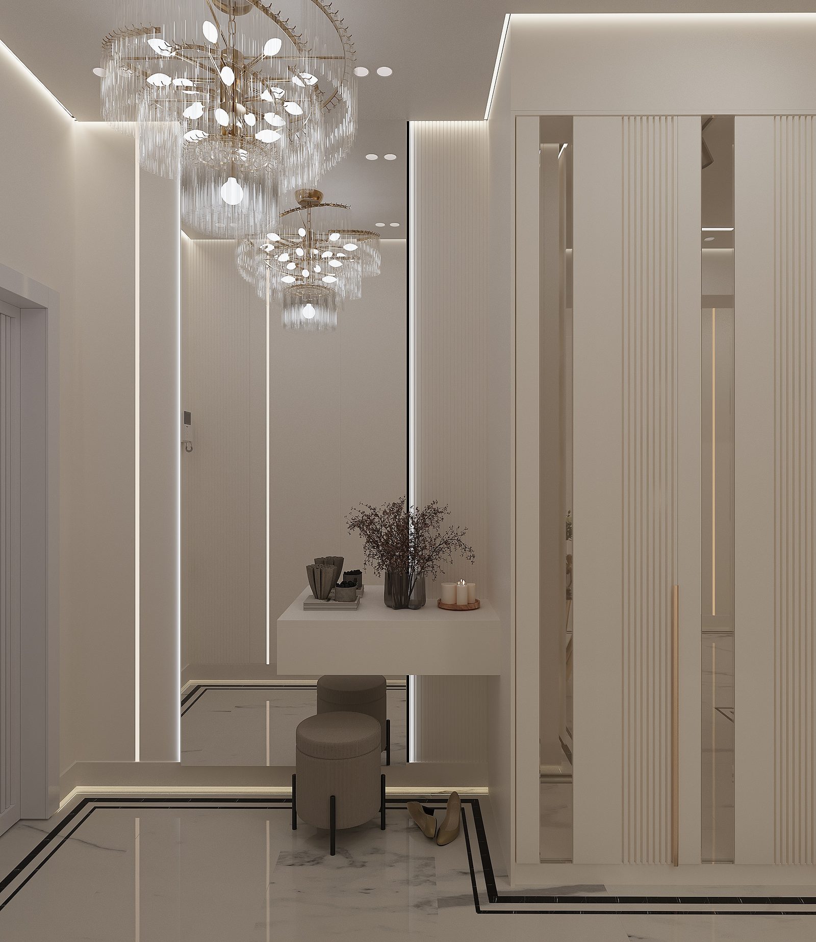 135 m² mənzil layihəsi — Lüks modern