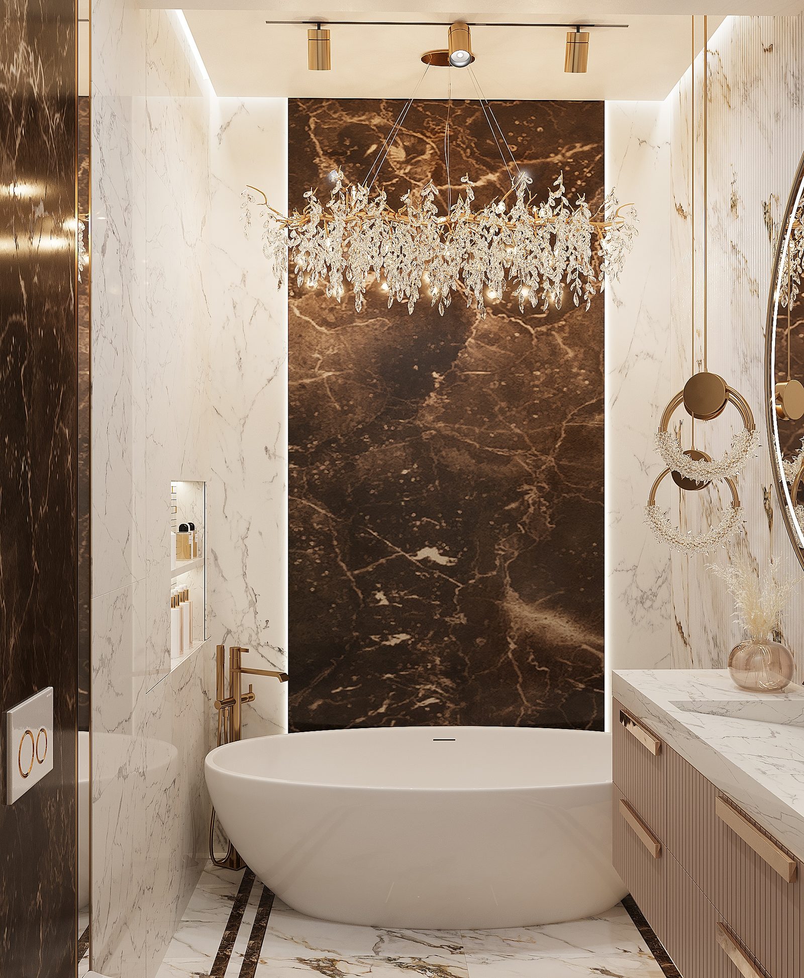 135 m² mənzil layihəsi — Lüks modern — Sanuzel. İnteryer görüntüsü 12