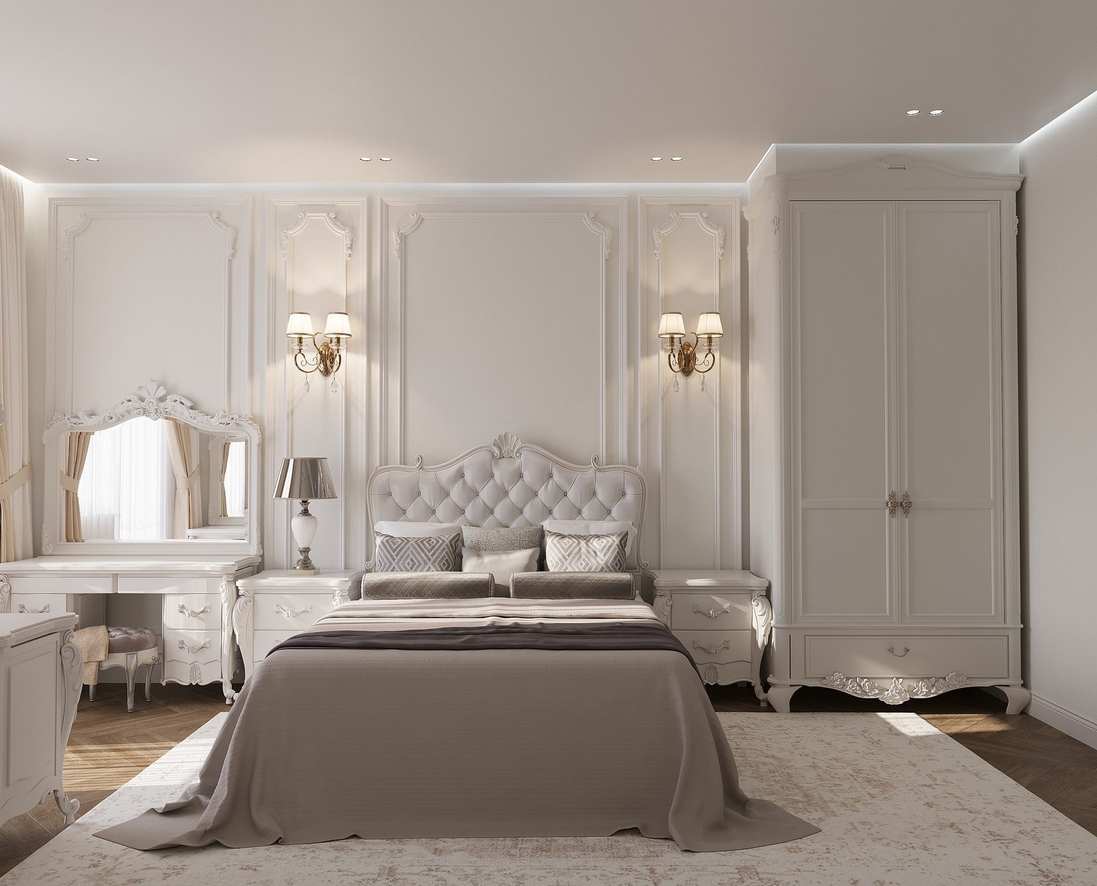 102 m² mənzil layihəsi, Galaxy Park — Qız otağı. İnteryer görüntüsü 7