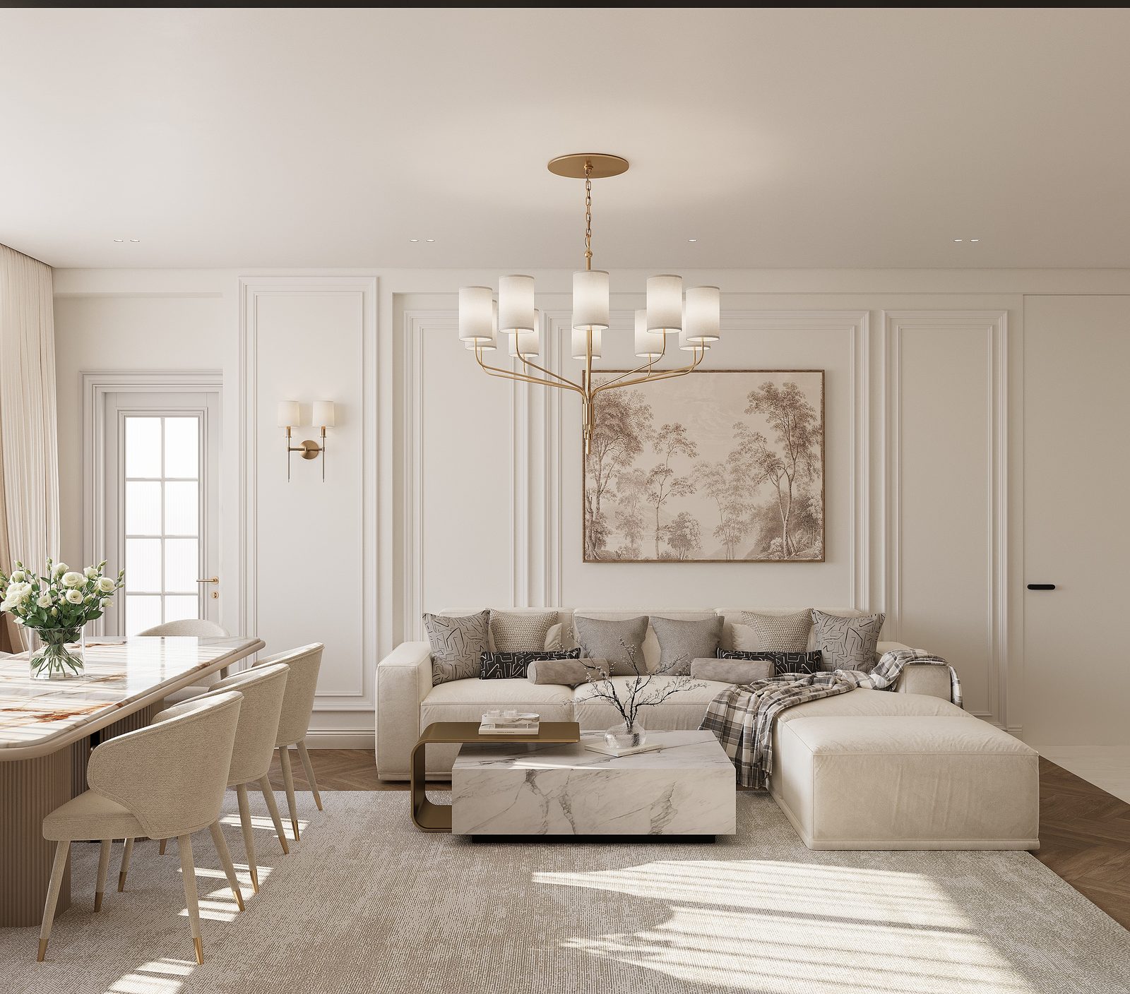 102 m² mənzil layihəsi, Galaxy Park — Mətbəx. İnteryer görüntüsü 2