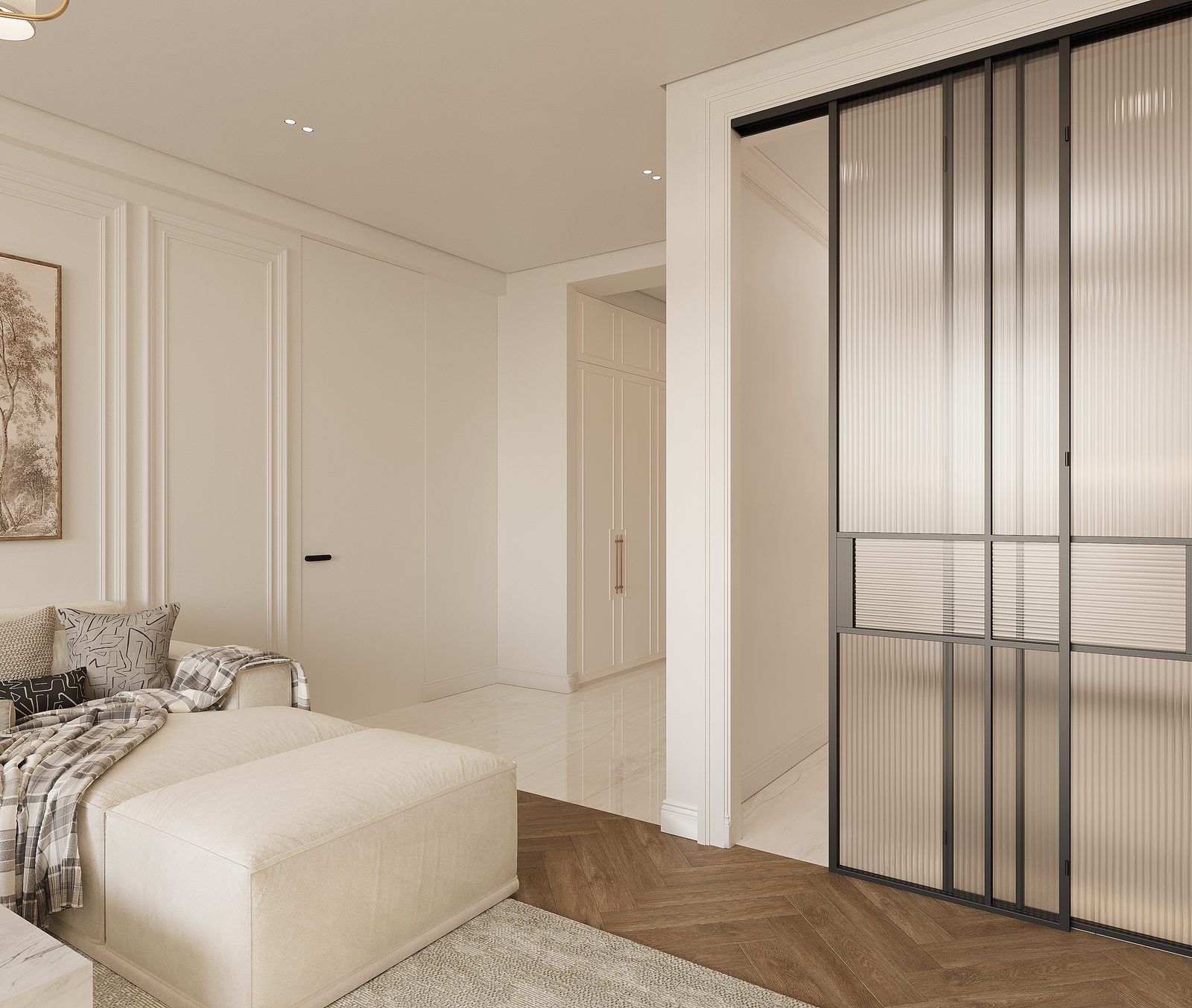 102 m² mənzil layihəsi, Galaxy Park — Mətbəx. İnteryer görüntüsü 3