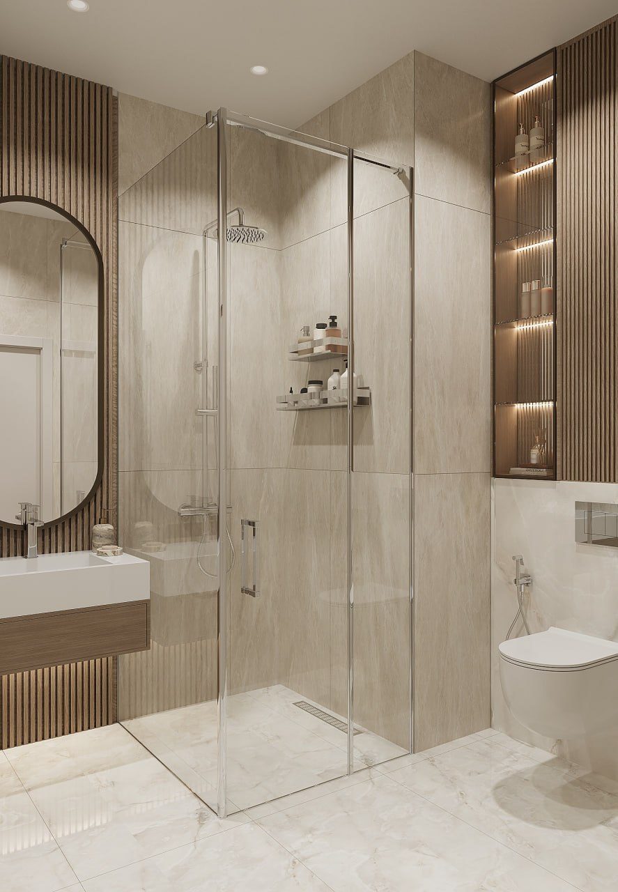 130 m² mənzil layihəsi, Ağ Şəhər — Sanuzel. İnteryer görüntüsü 12
