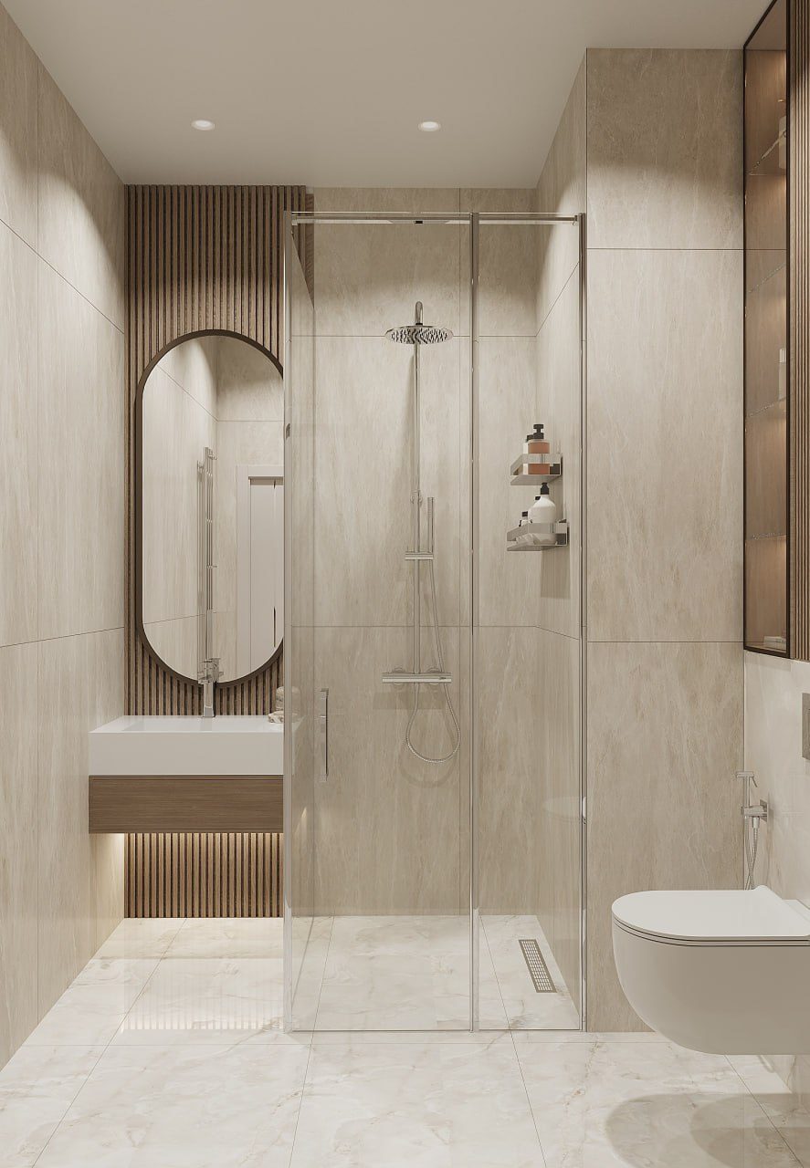 130 m² mənzil layihəsi, Ağ Şəhər — Sanuzel. İnteryer görüntüsü 13