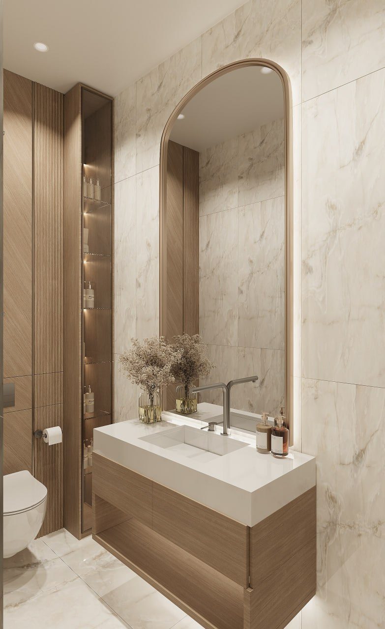 130 m² mənzil layihəsi, Ağ Şəhər — Sanuzel. İnteryer görüntüsü 14