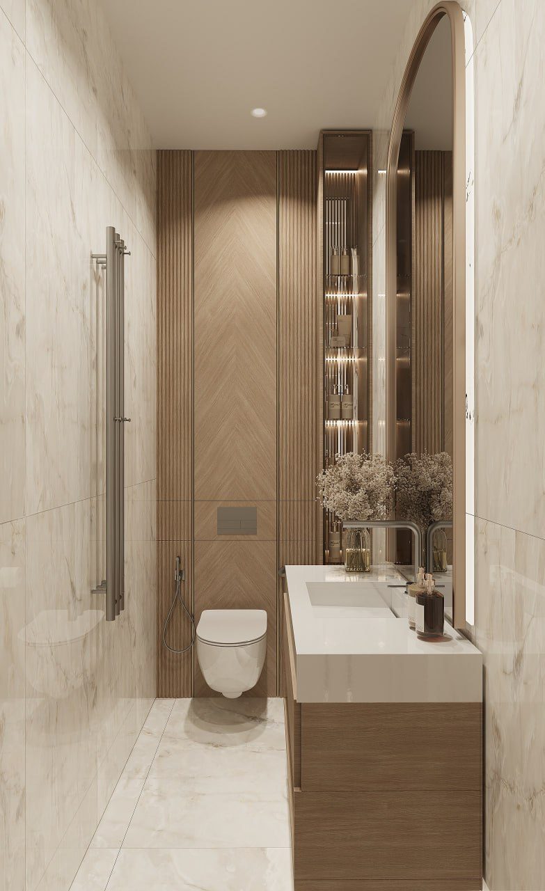 130 m² mənzil layihəsi, Ağ Şəhər — Sanuzel. İnteryer görüntüsü 15
