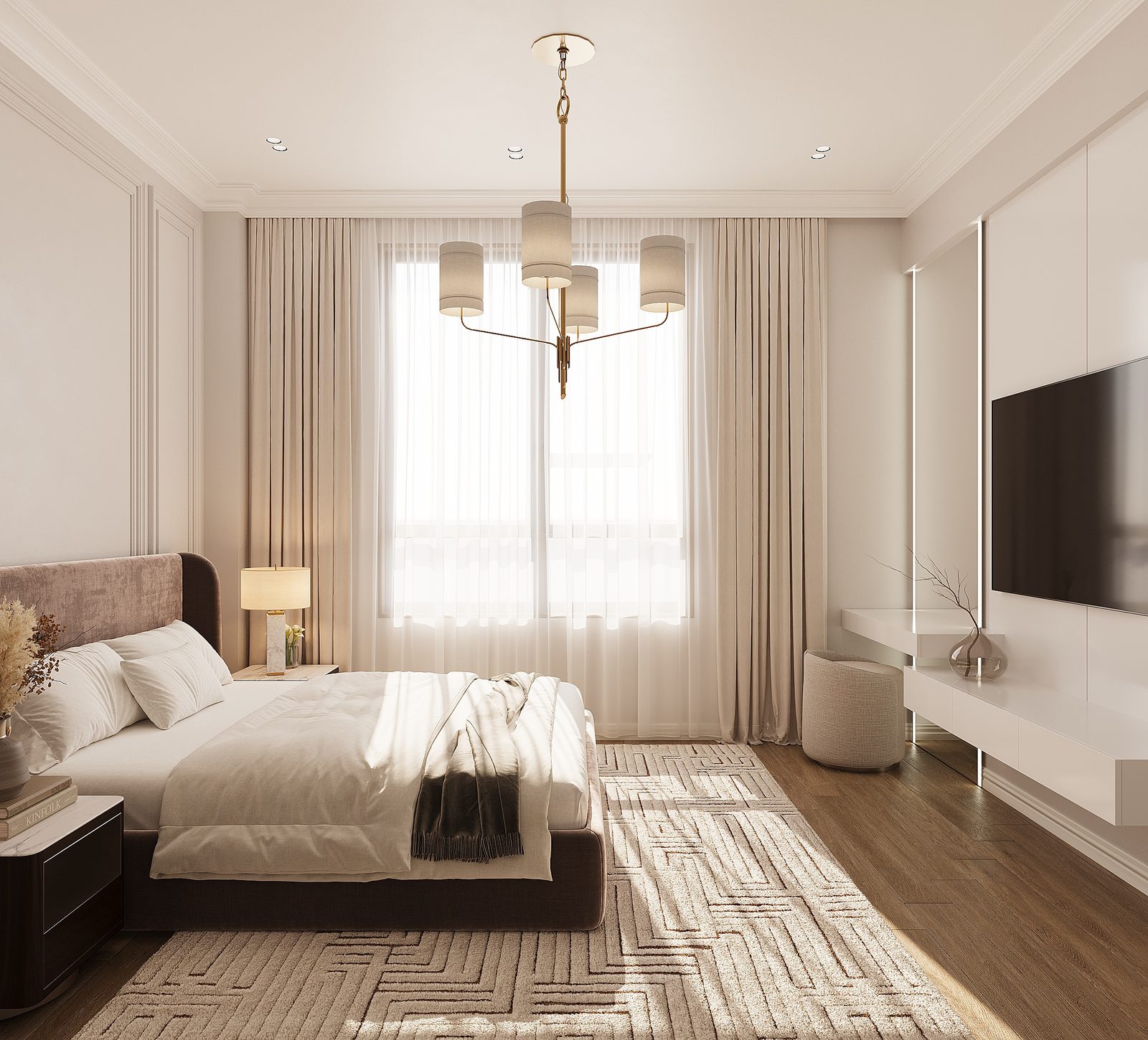 Квартира 140 м², Белый город — Спальня. Вид интерьера 8