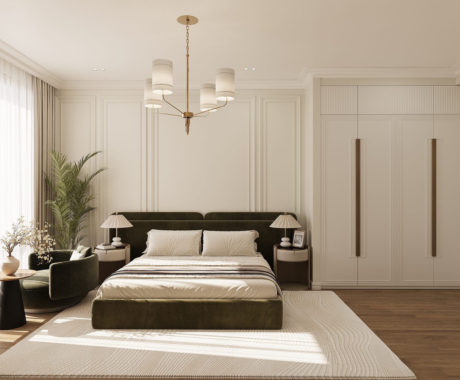 Квартира 140 м², Белый город — Спальня. Вид интерьера 10