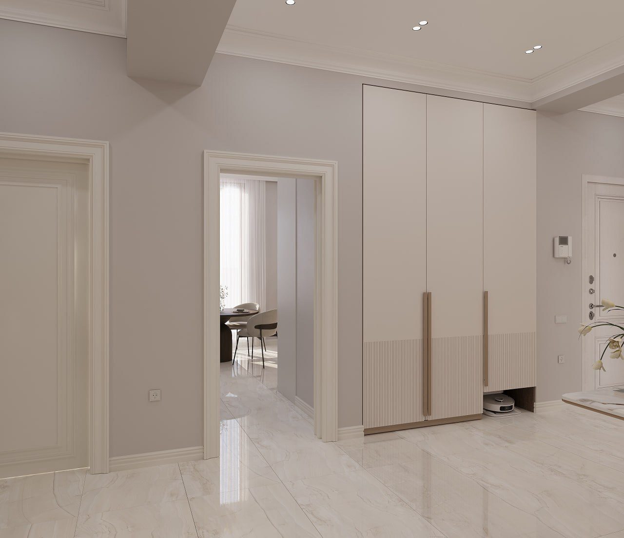 Квартира 140 м², Белый город — Прихожая. Вид интерьера 2