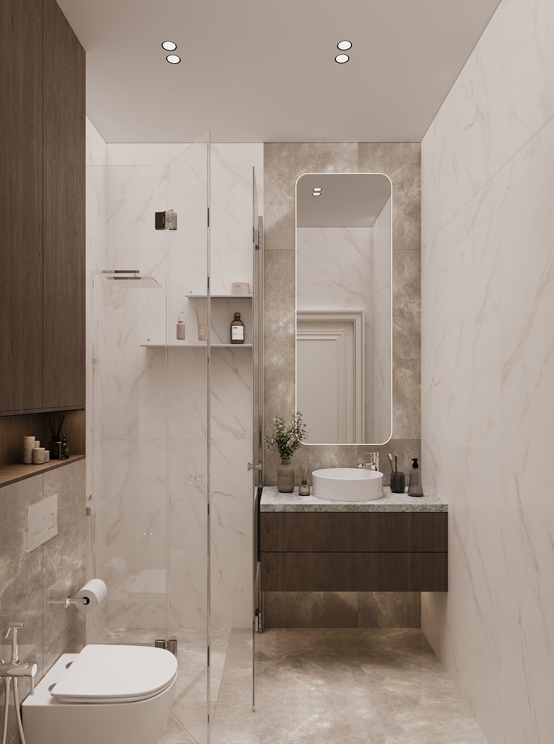 Квартира 140 м², Белый город — Санузел. Вид интерьера 12