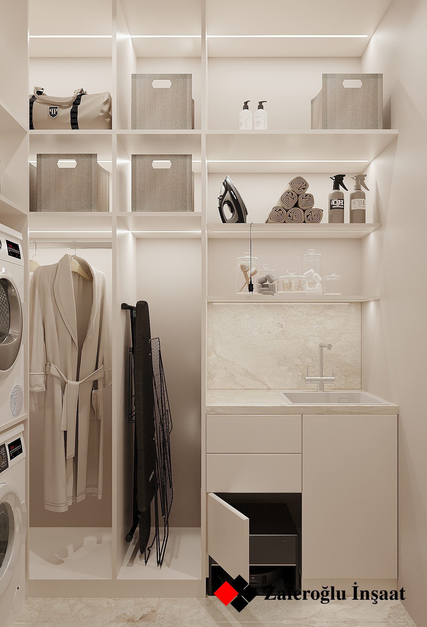 152 m² apartment, Akhundov Residence — Laundry room. Interior view 14