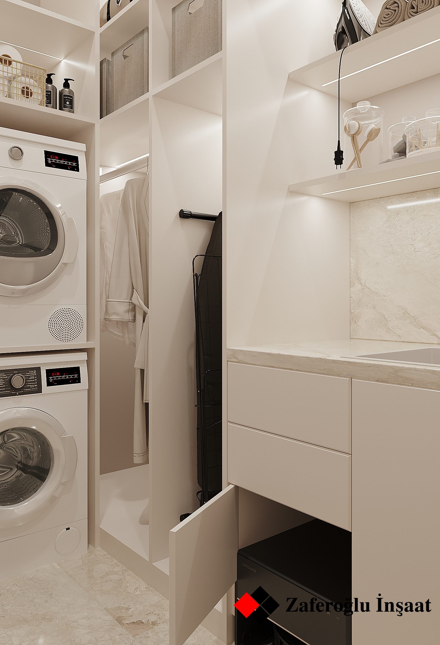 152 m² apartment, Akhundov Residence — Laundry room. Interior view 15