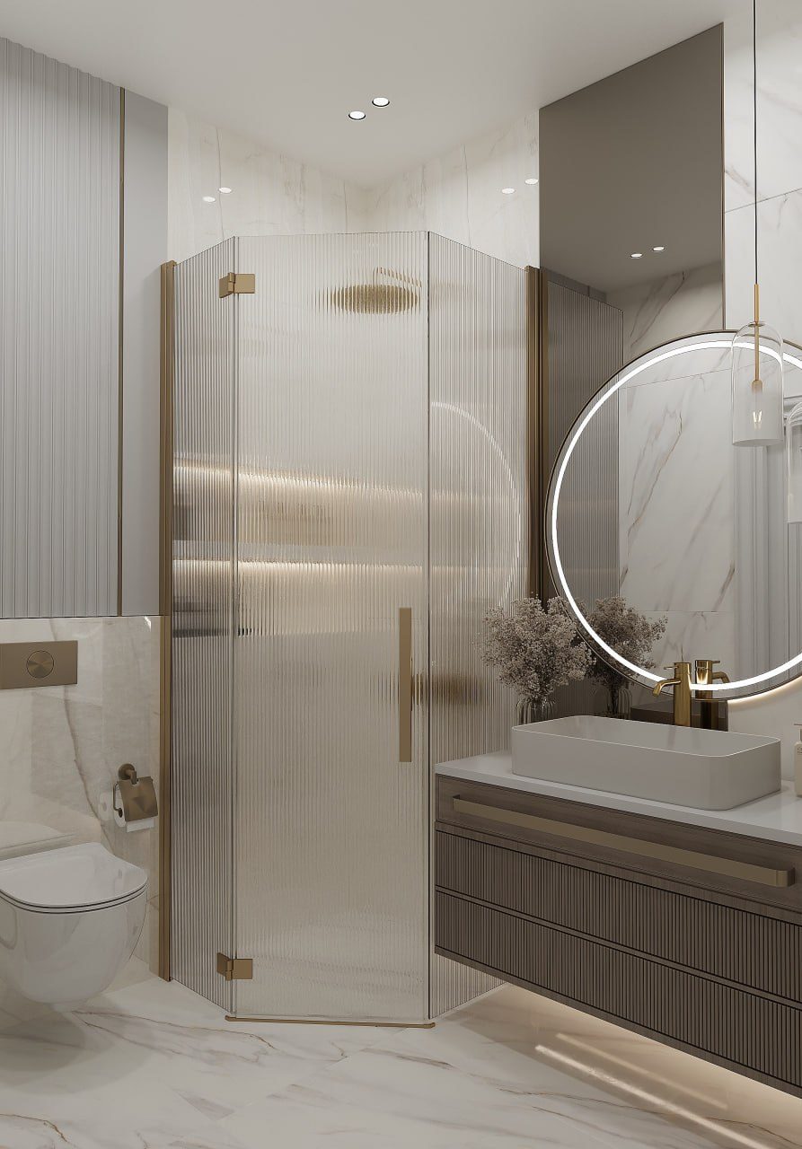 152 m² apartment, Akhundov Residence — Bathroom. Interior view 11