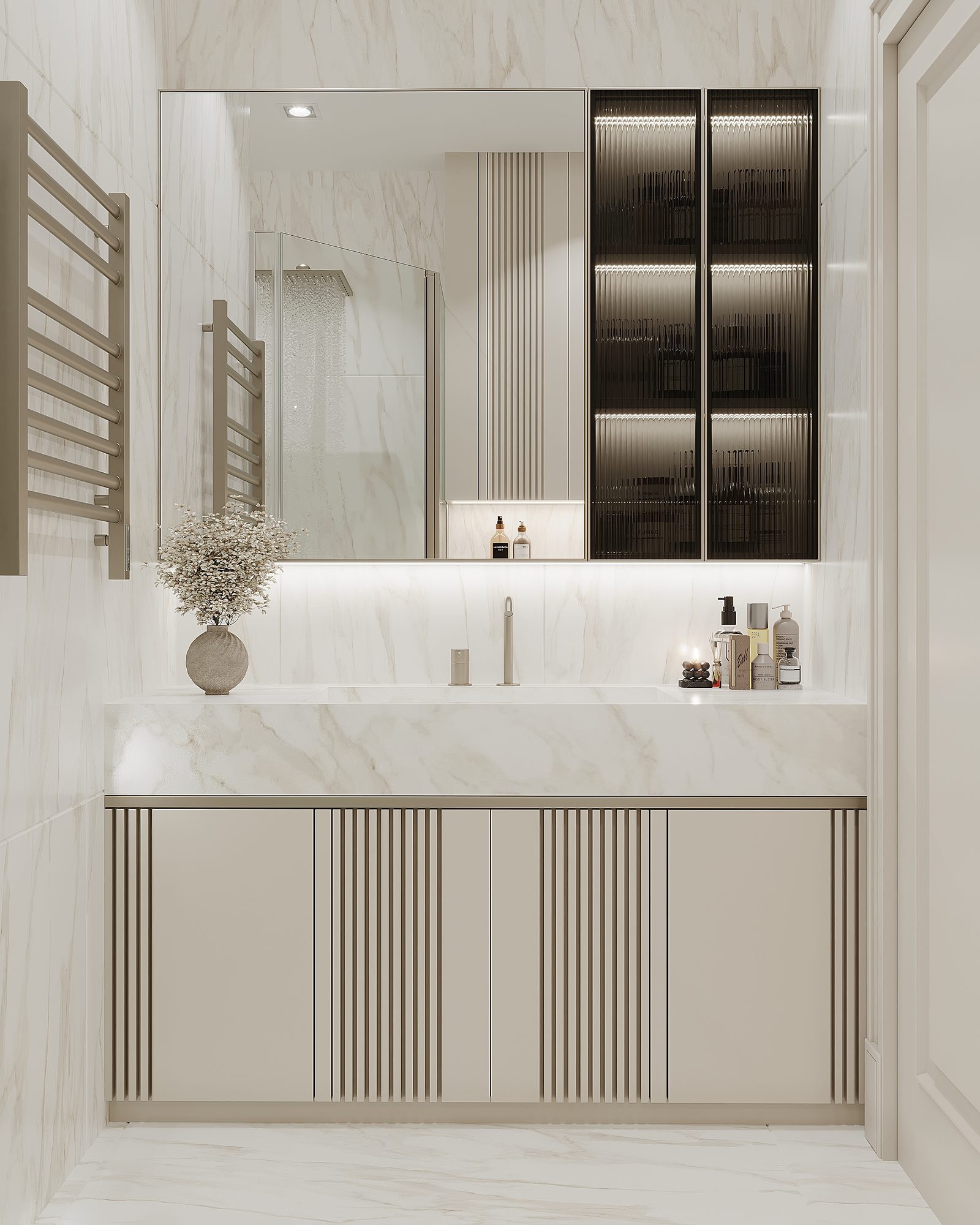 152 m² apartment, Akhundov Residence — Bathroom. Interior view 13