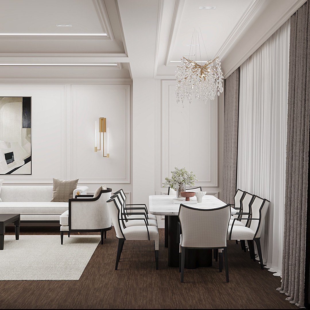 Квартира 204,8 м², Shokolad Tower — Гостиная. Вид интерьера 3