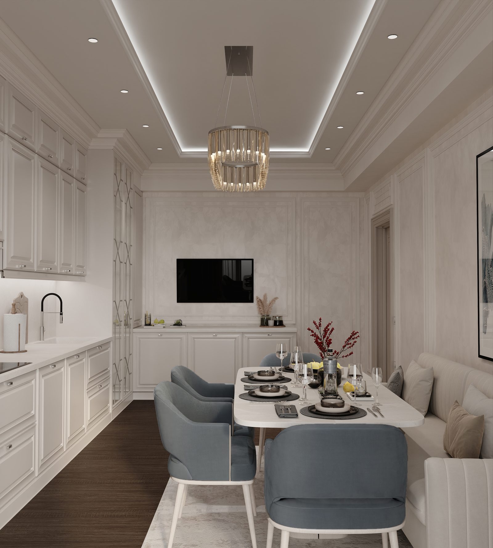 Квартира 204,8 м², Shokolad Tower — Кухня. Вид интерьера 6