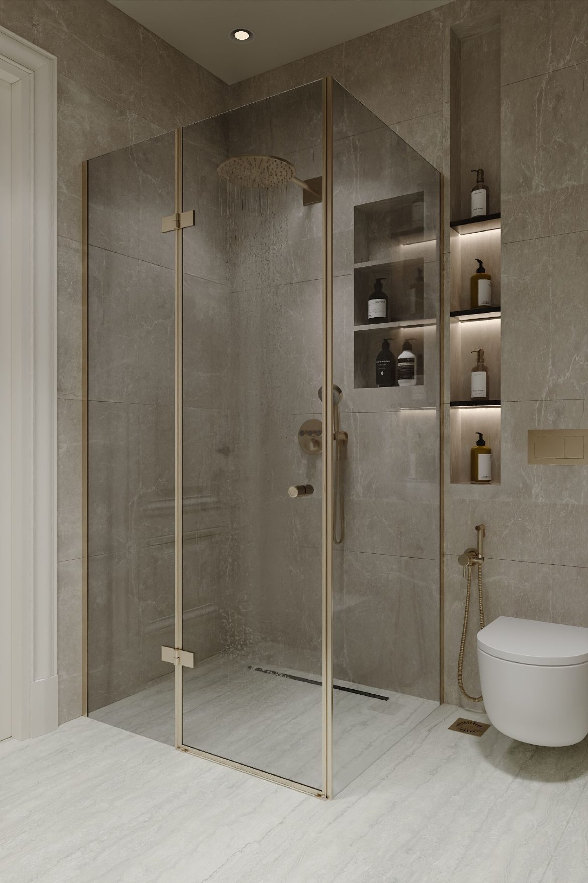 236.3 m² apartment project — Bathroom. Interior view 11