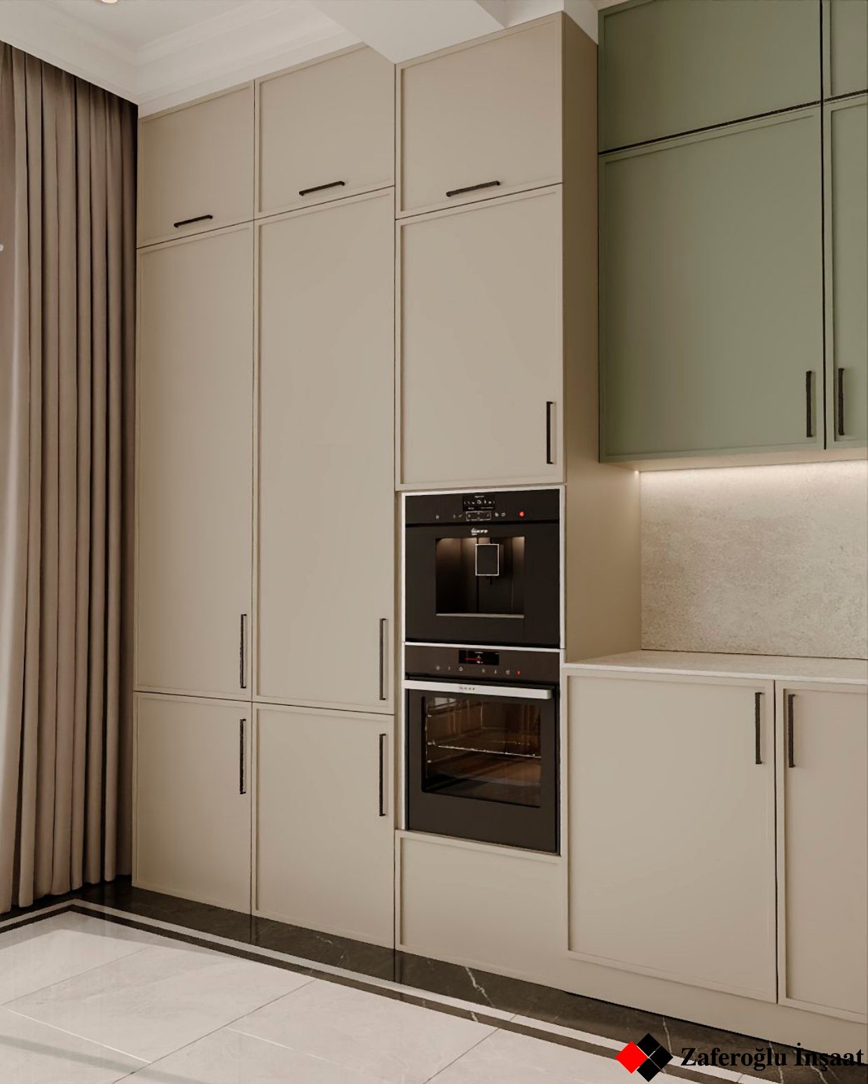 236.3 m² apartment project — Kitchen. Interior view 5