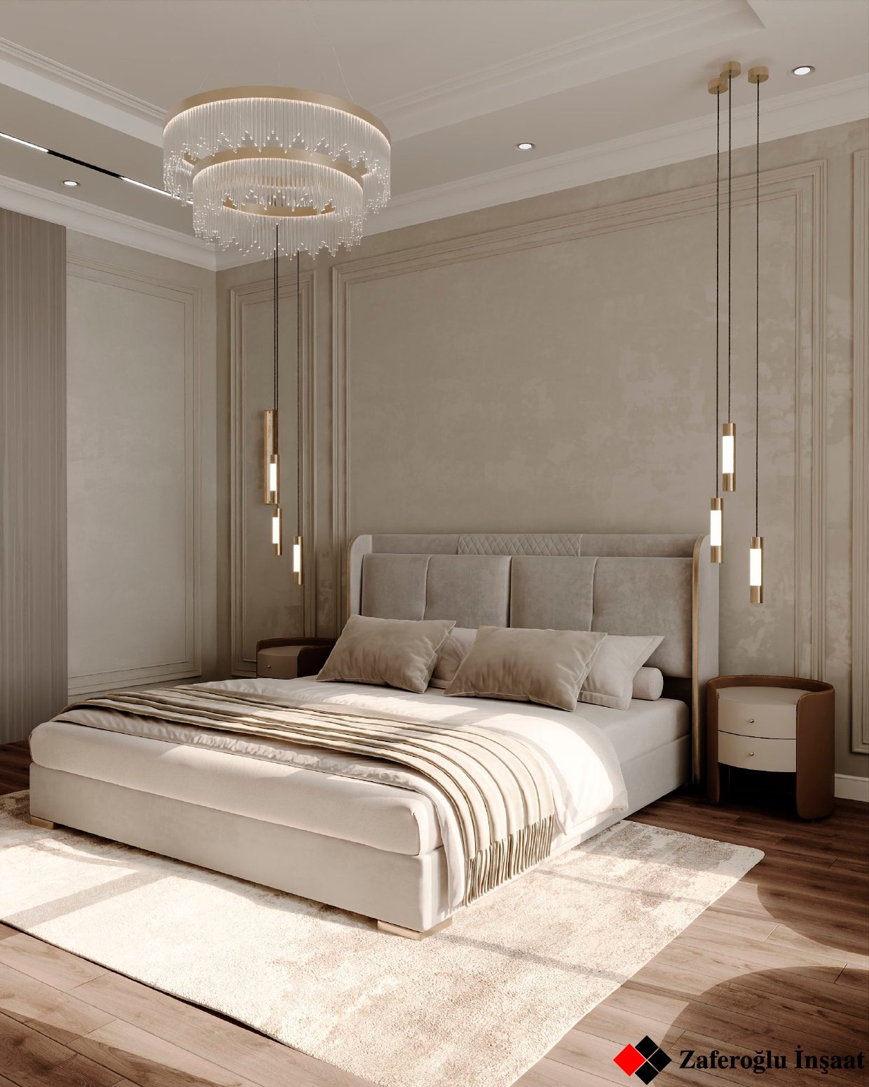 236.3 m² apartment project — Master bedroom. Interior view 6