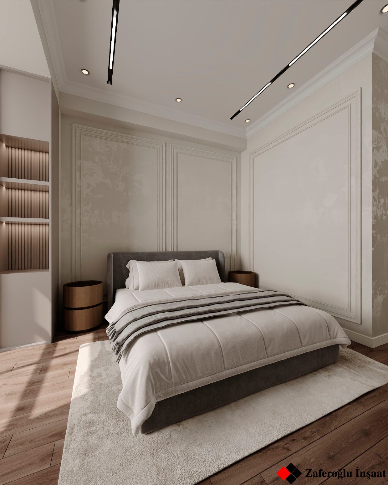 236.3 m² apartment project — Master bedroom. Interior view 7