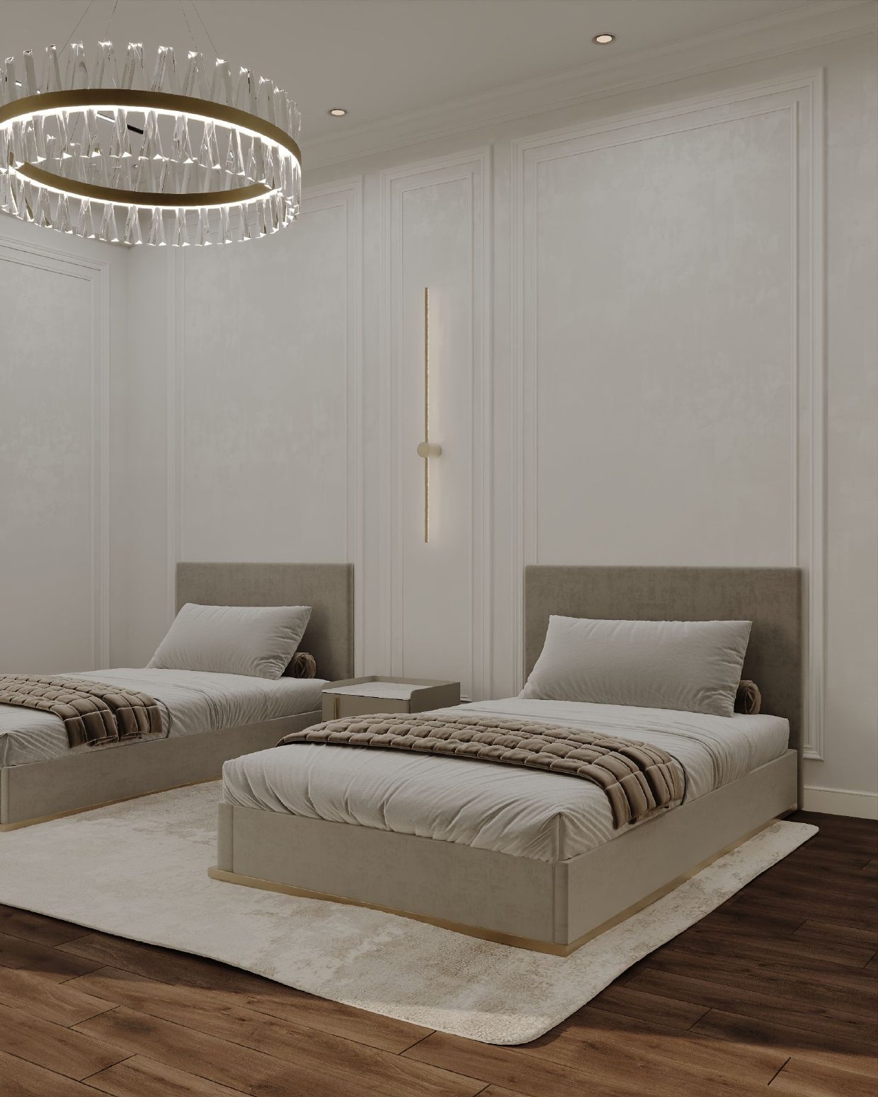 236.3 m² apartment project — Girl's room. Interior view 9