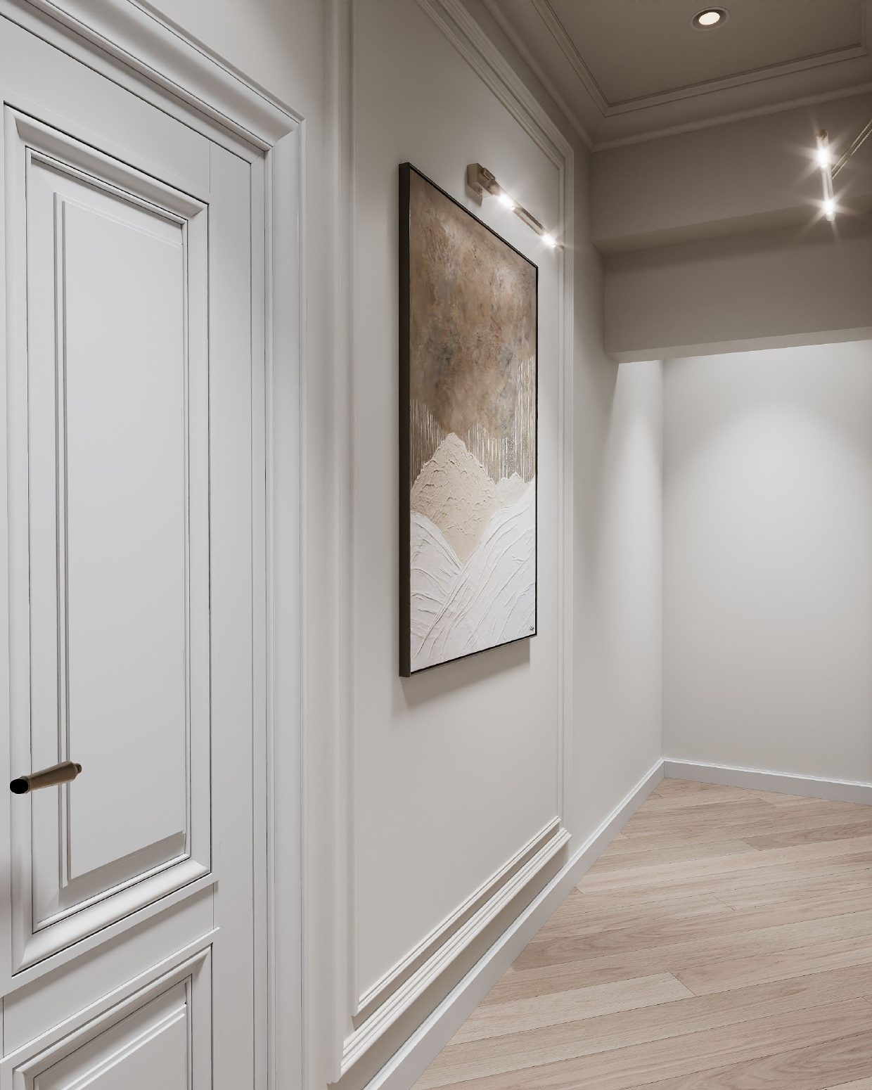 86 m² apartment in Khatai — Hallway. Interior view 2