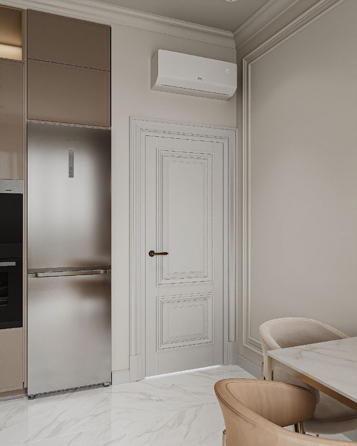86 m² apartment in Khatai — Kitchen. Interior view 5