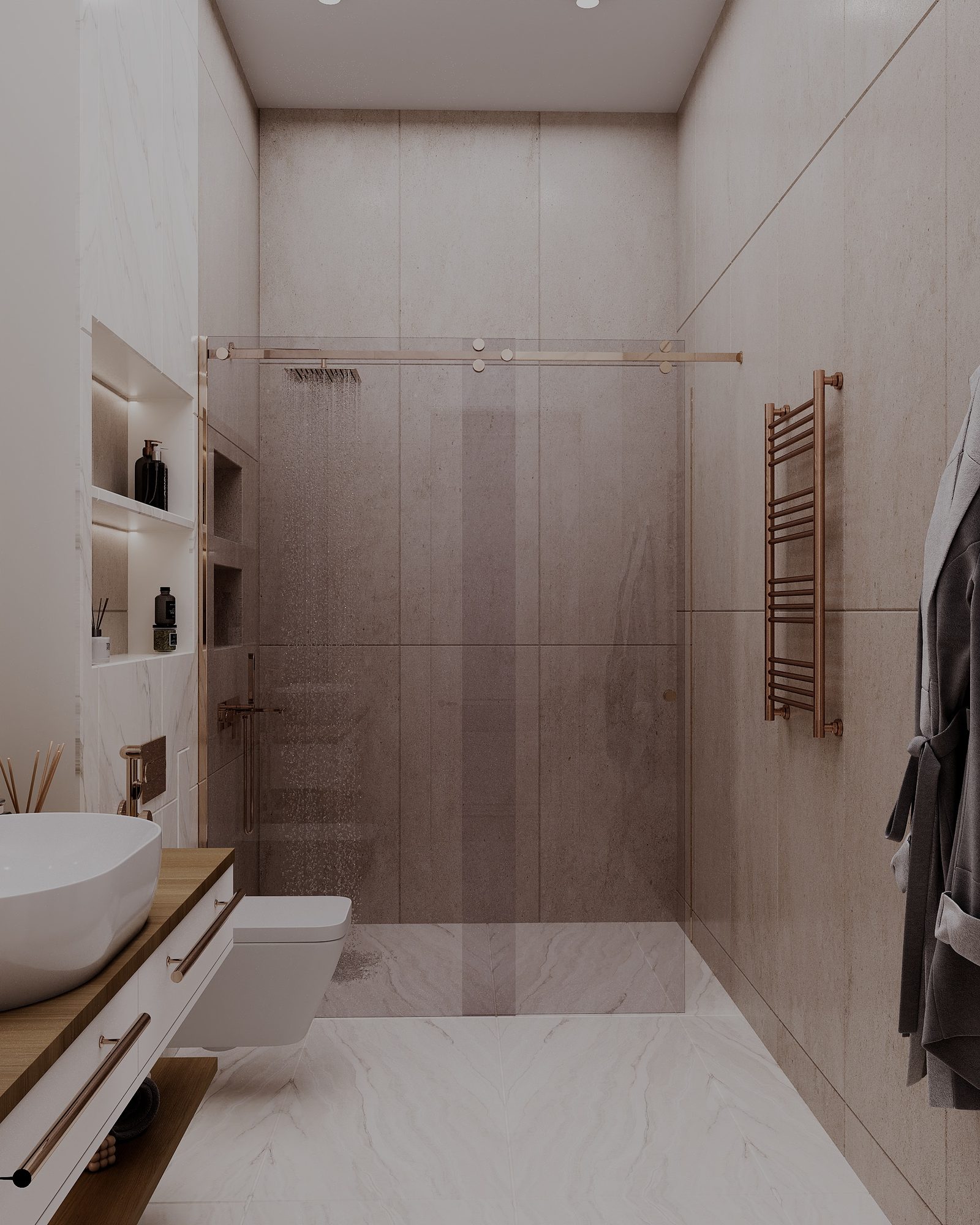 Apartment interior project — Bathroom. Interior view 10