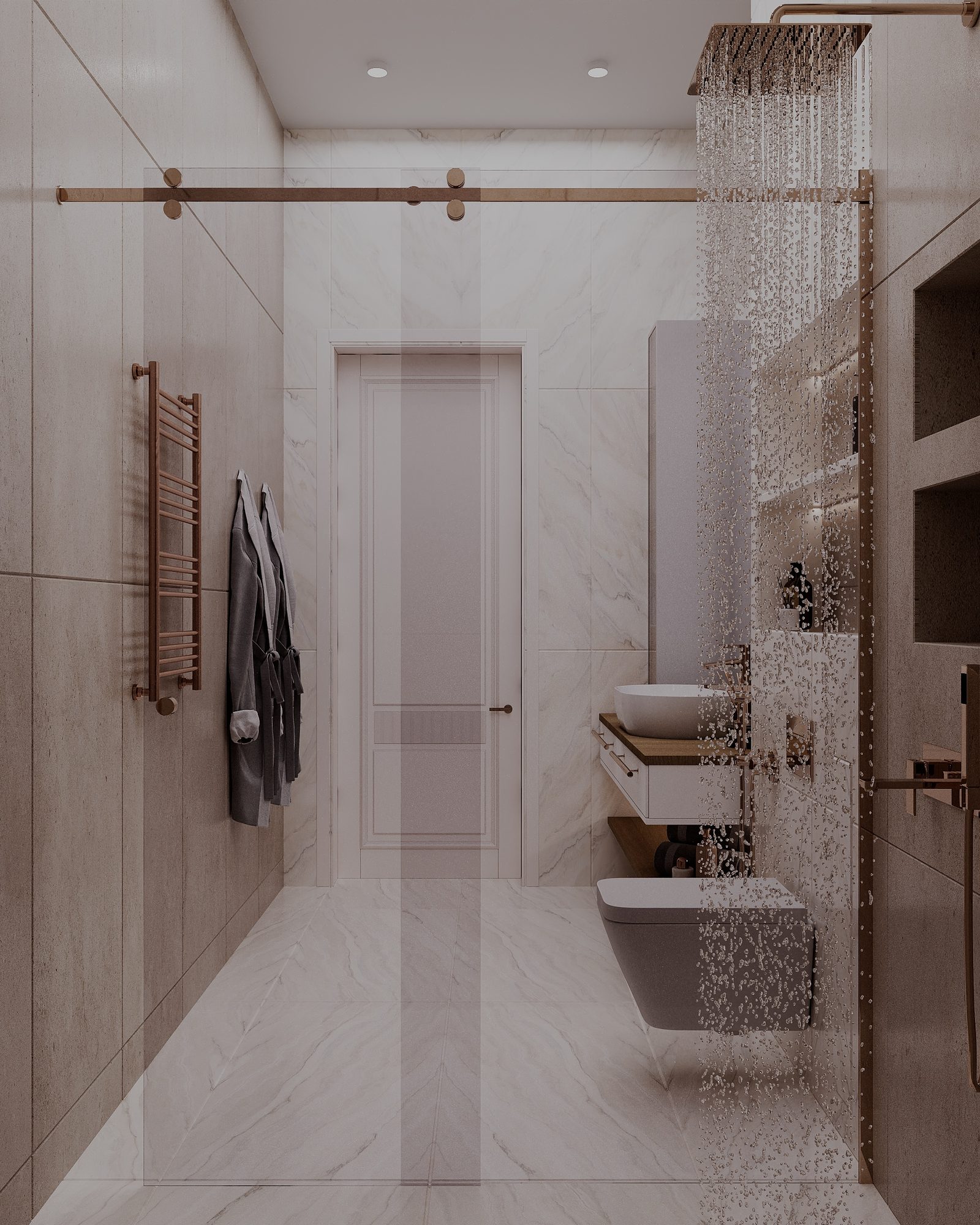 Apartment interior project — Bathroom. Interior view 13