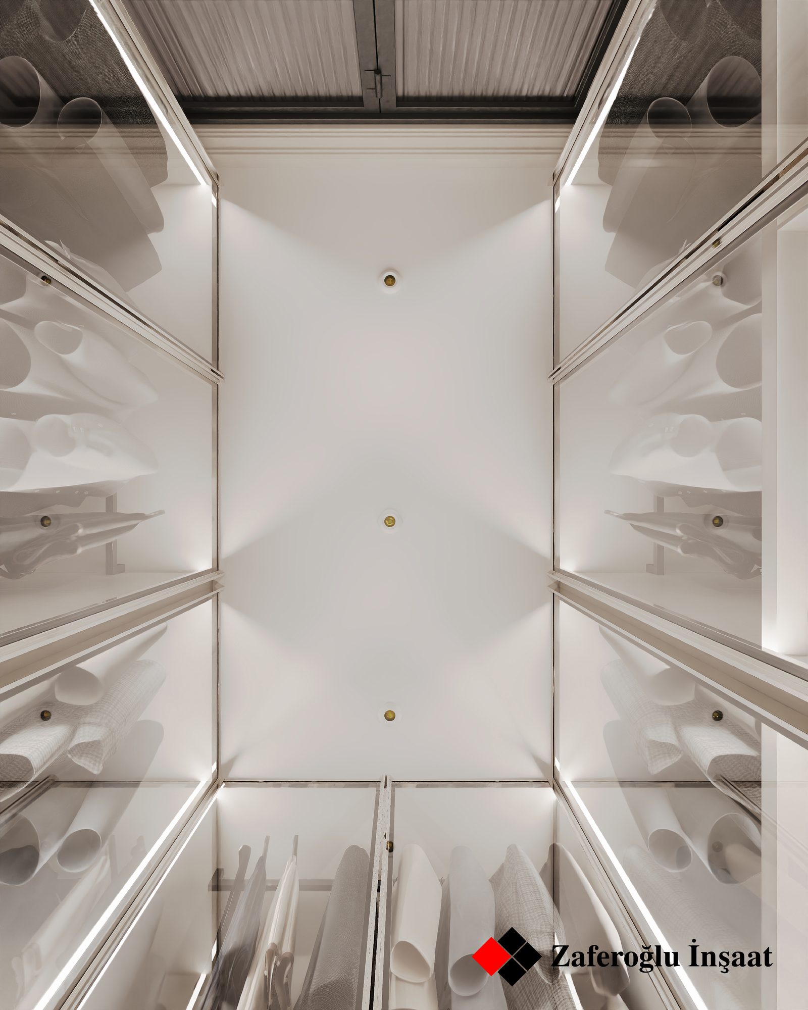 Apartment project at Baku City Residence — Wardrobe. Interior view 7