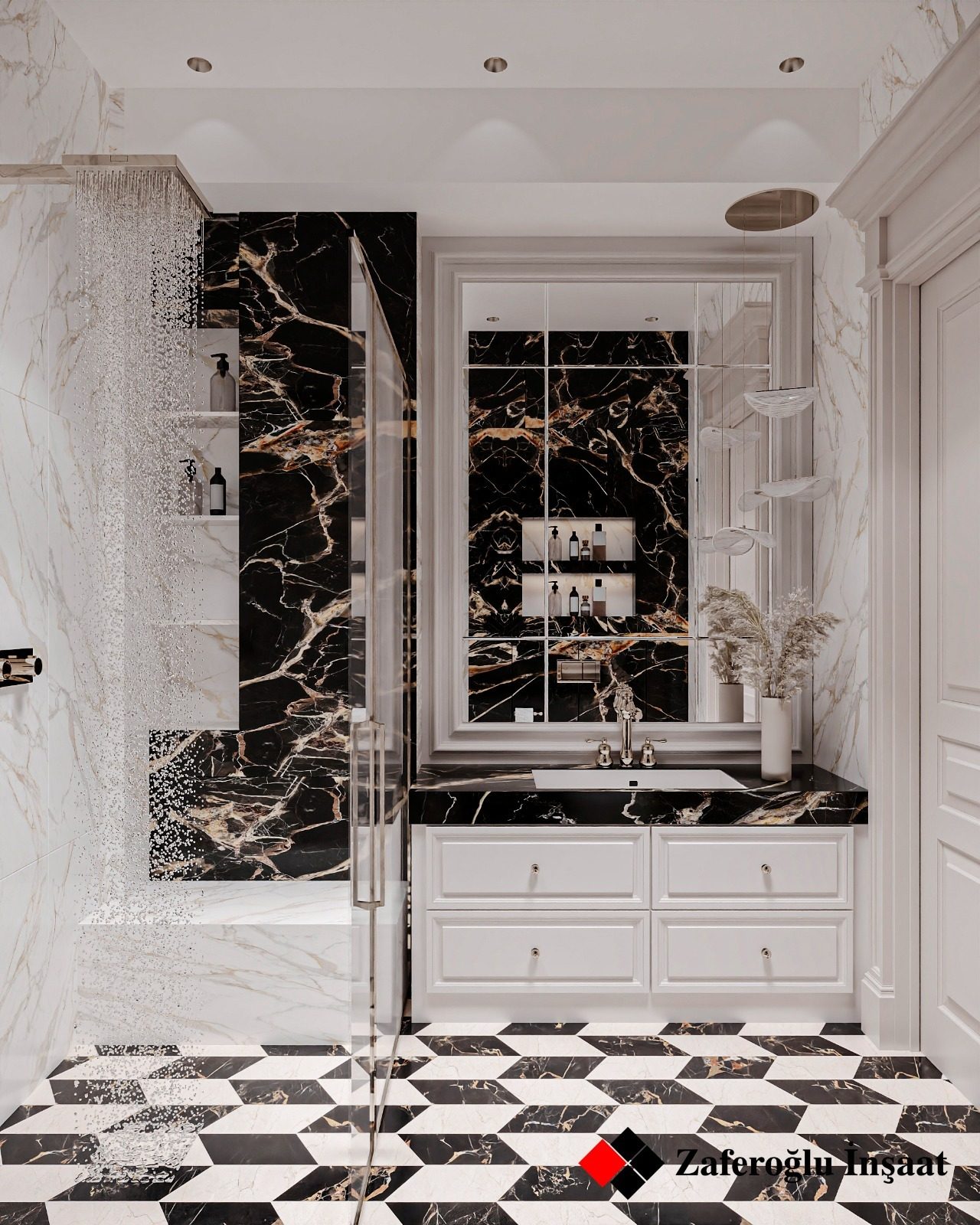 Apartment project at Baku City Residence — Bathroom. Interior view 9