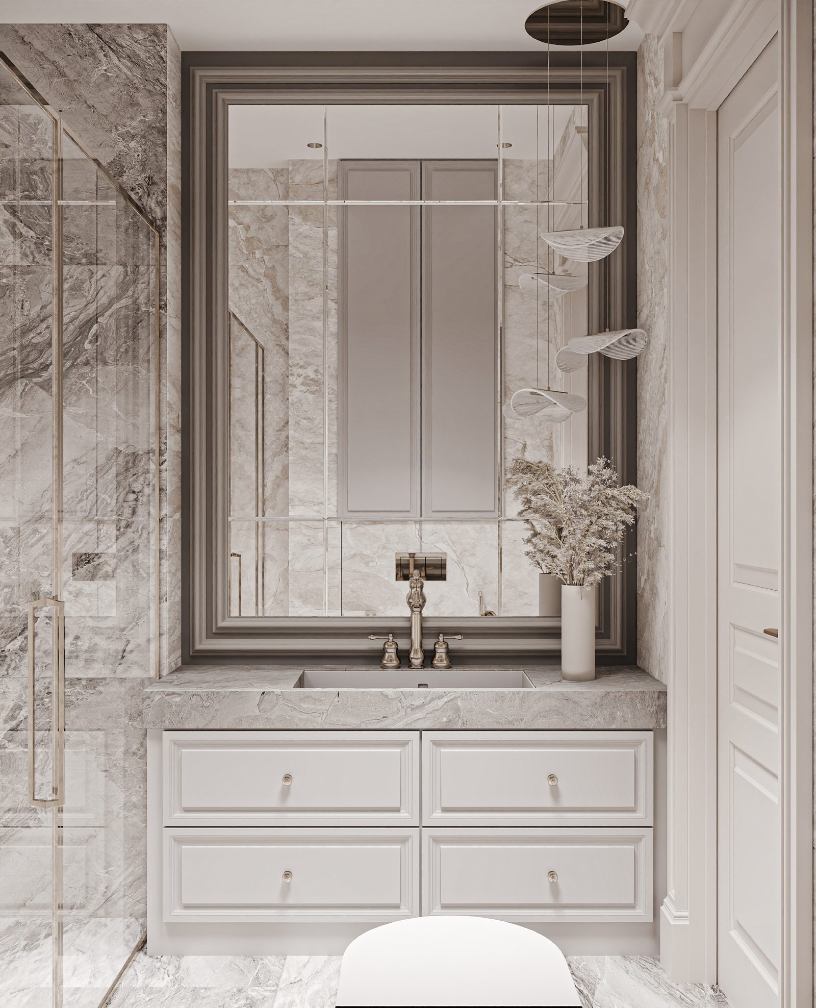 Apartment project at Baku City Residence — Bathroom. Interior view 10