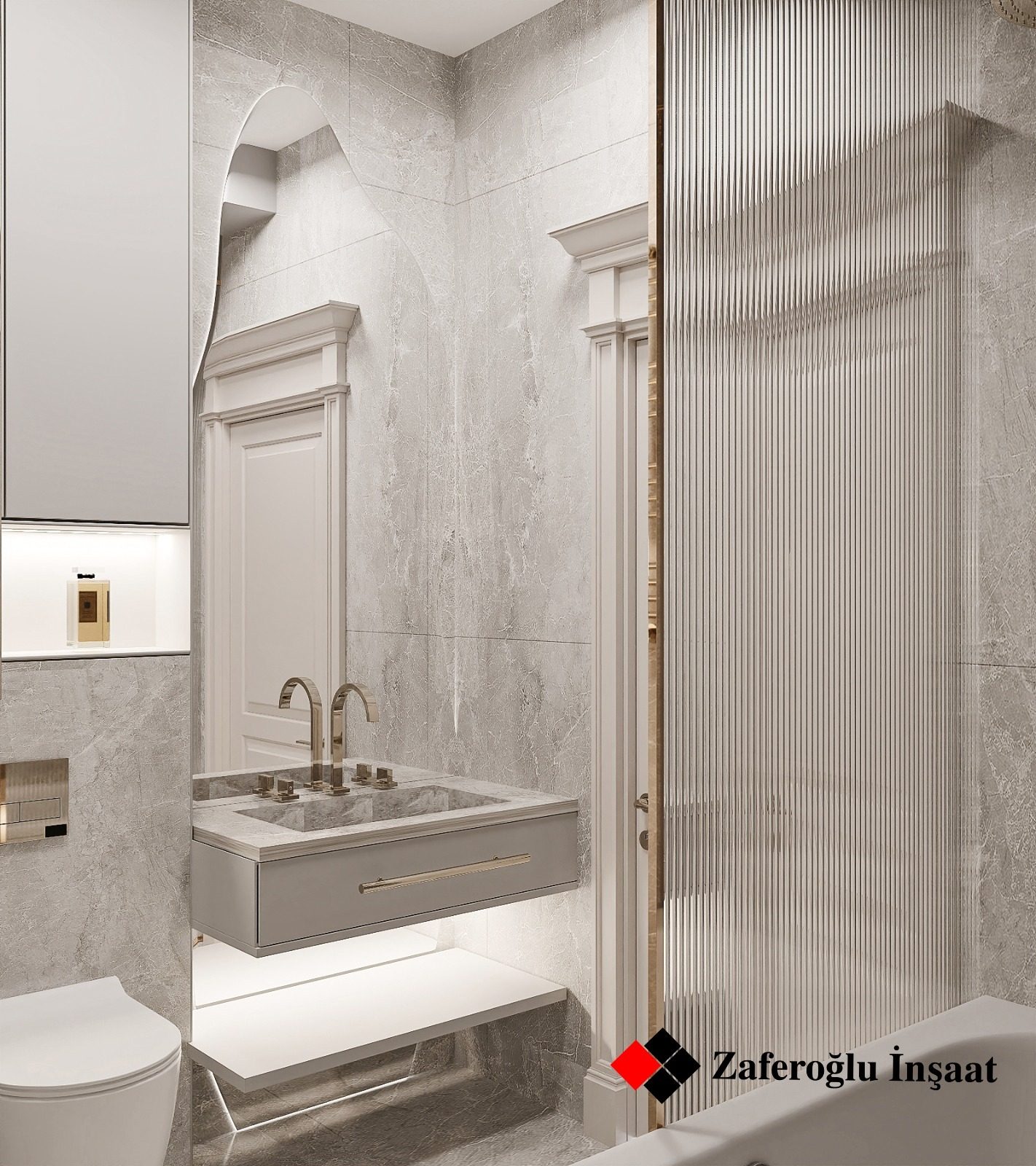 Apartment project at Baku City Residence — Bathroom. Interior view 12