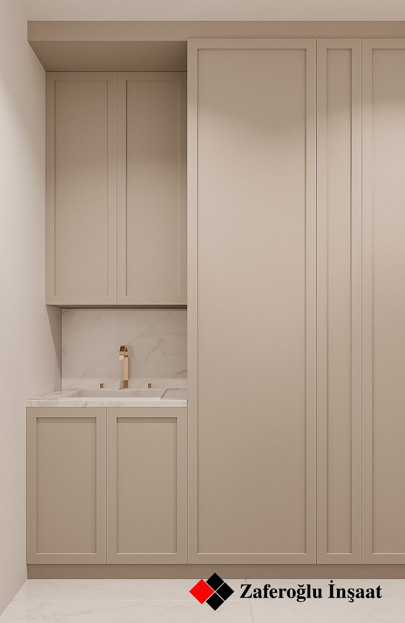Apartment project at Baku City Residence — Laundry room. Interior view 15