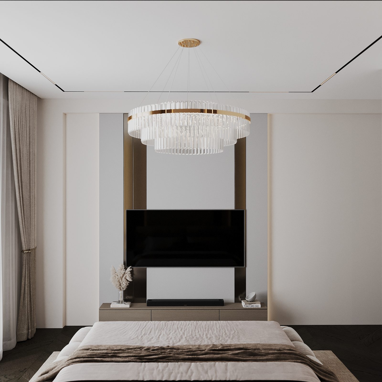 Selenium Residence-də mənzil layihəsi — Əsas yataq otağı. İnteryer görüntüsü 8