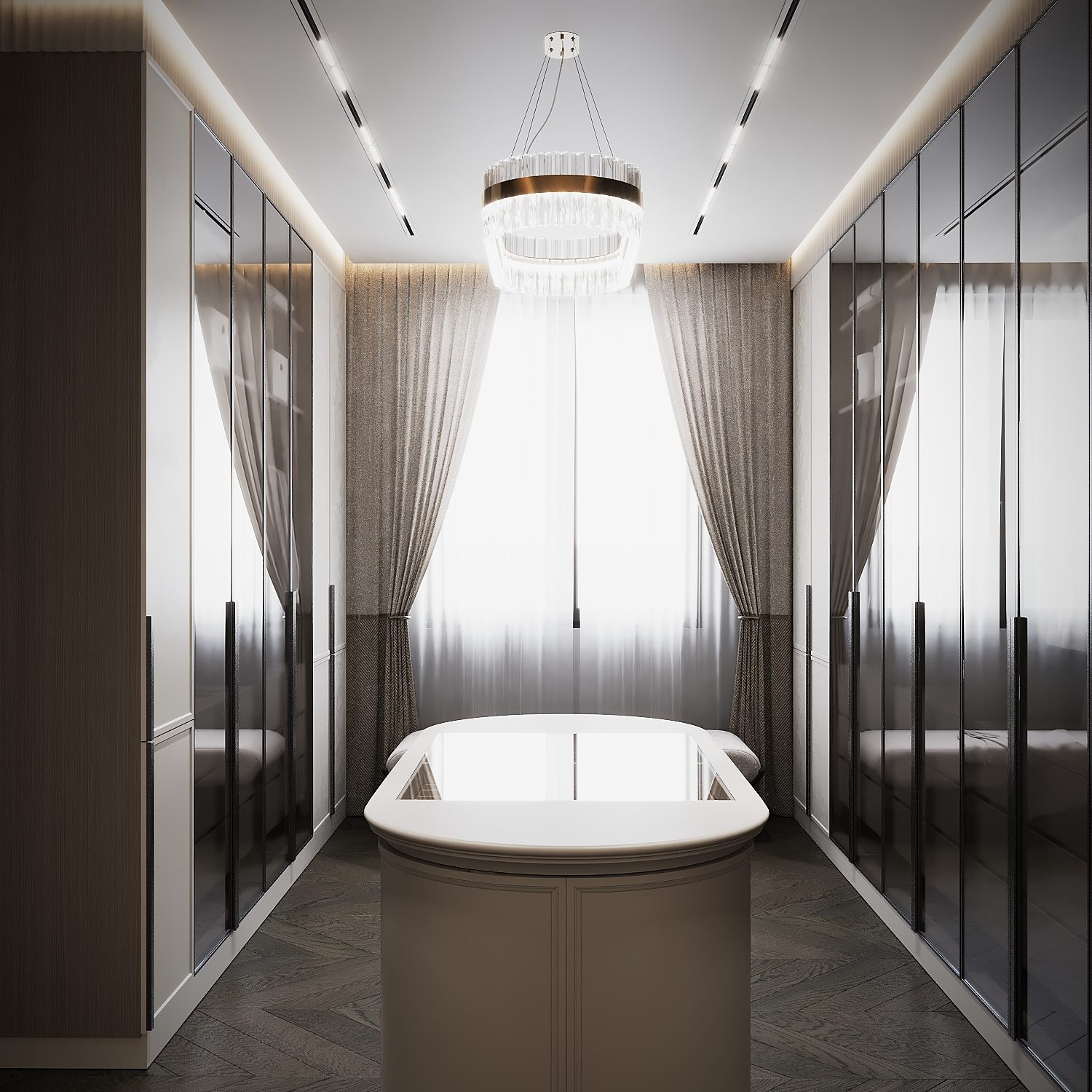 Selenium Residence-də mənzil layihəsi — Qarderob. İnteryer görüntüsü 11