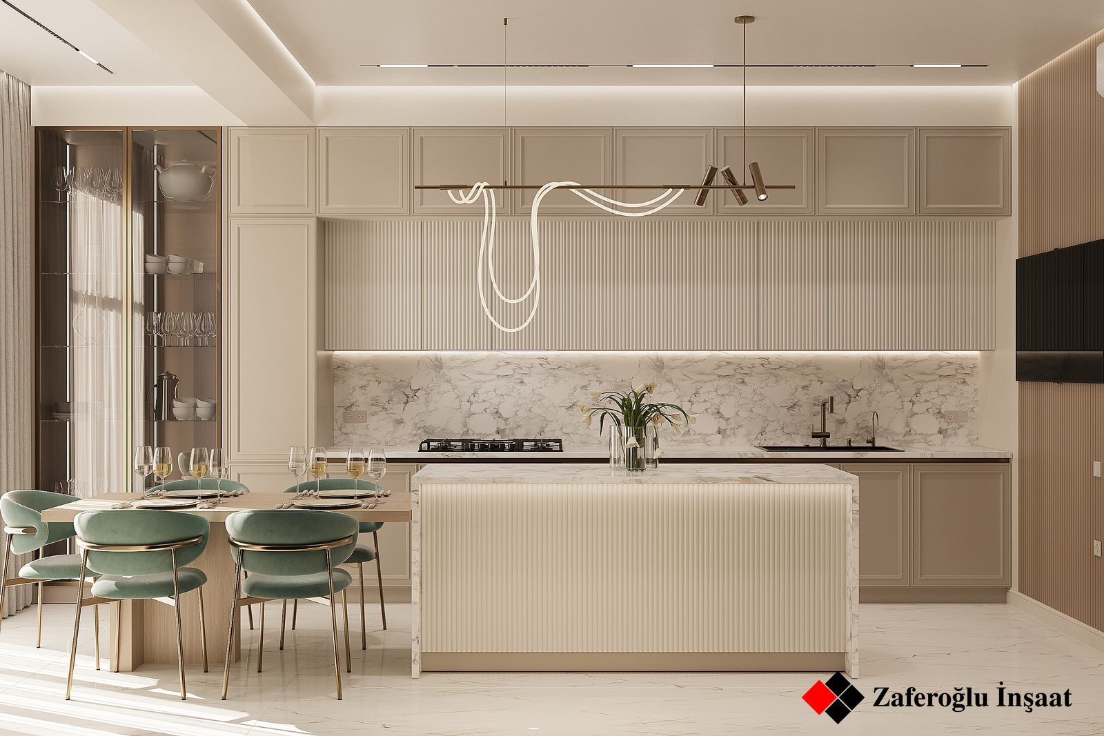 Apartment project in Whitestone — Kitchen. Interior view 4