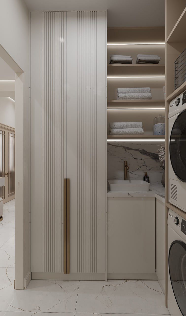 Apartment project in Whitestone — Laundry room. Interior view 15