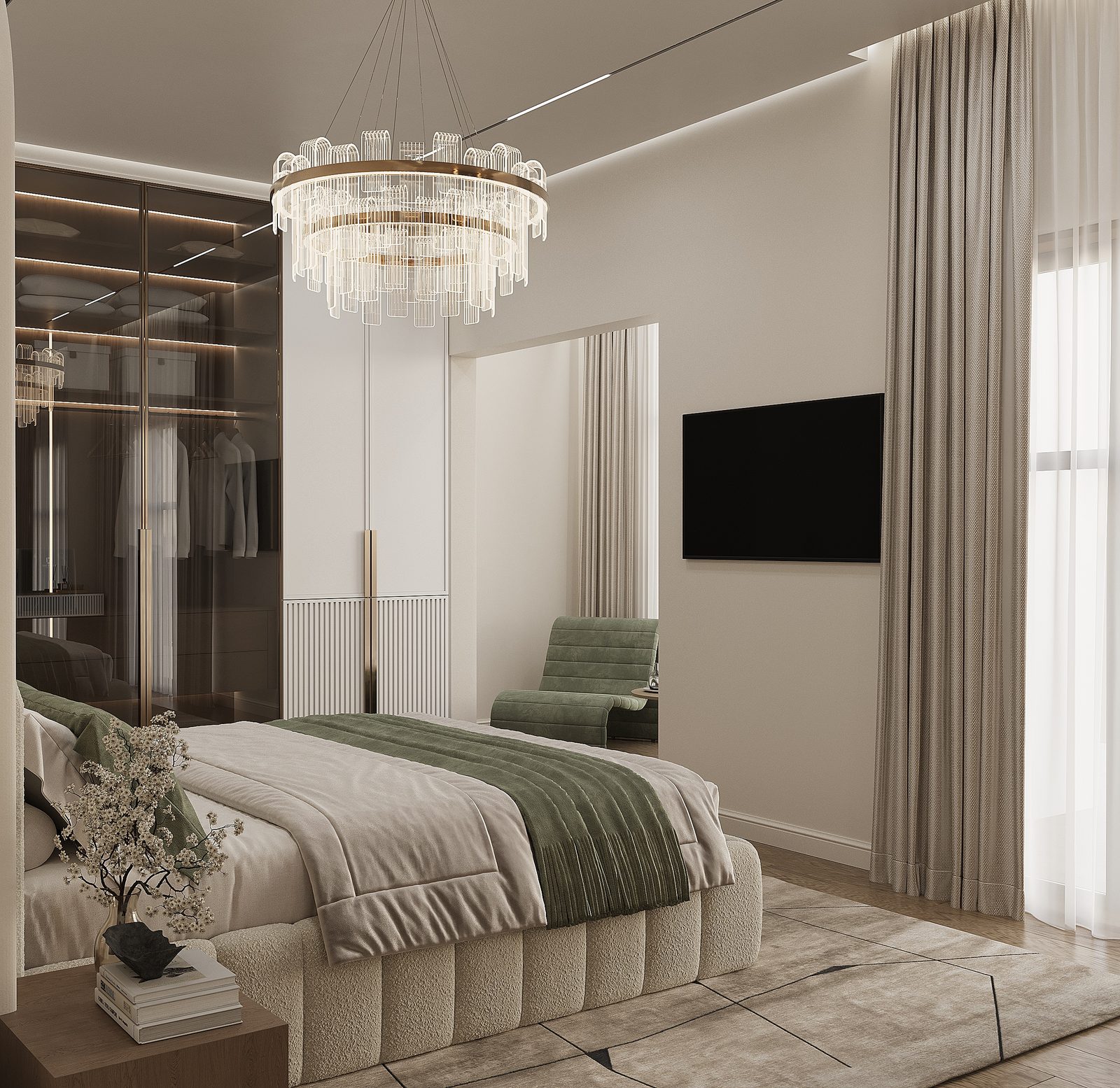 Apartment project in Whitestone — Master bedroom. Interior view 6