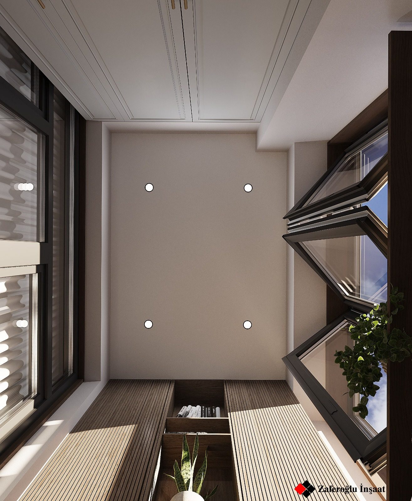 156 m² apartment — modern interior — Balcony and terrace. Interior view 14
