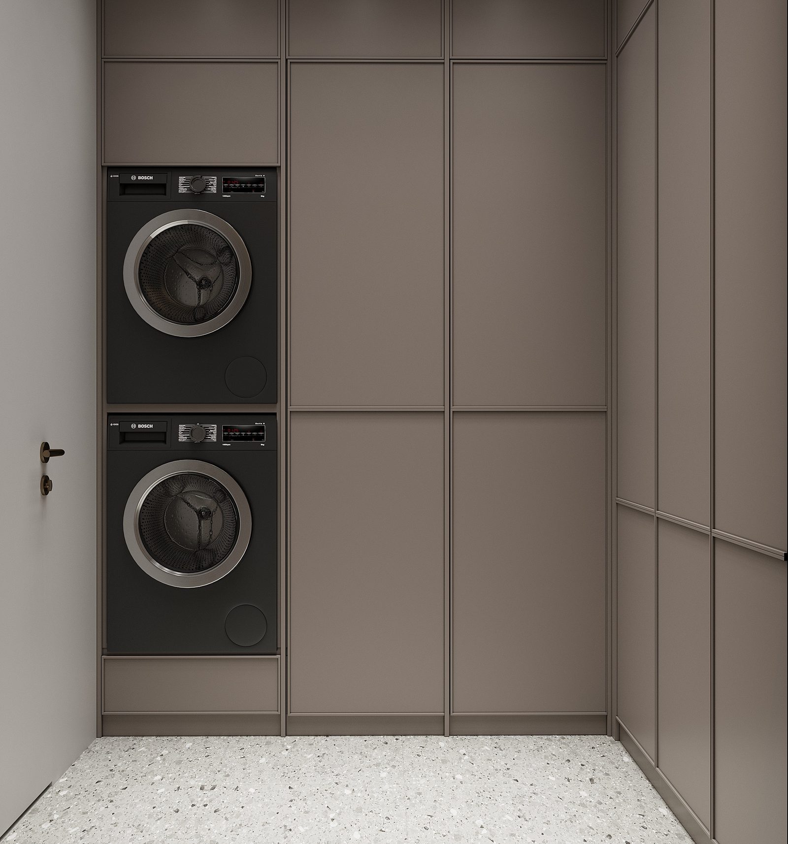 156 m² apartment — modern interior — Laundry room. Interior view 13