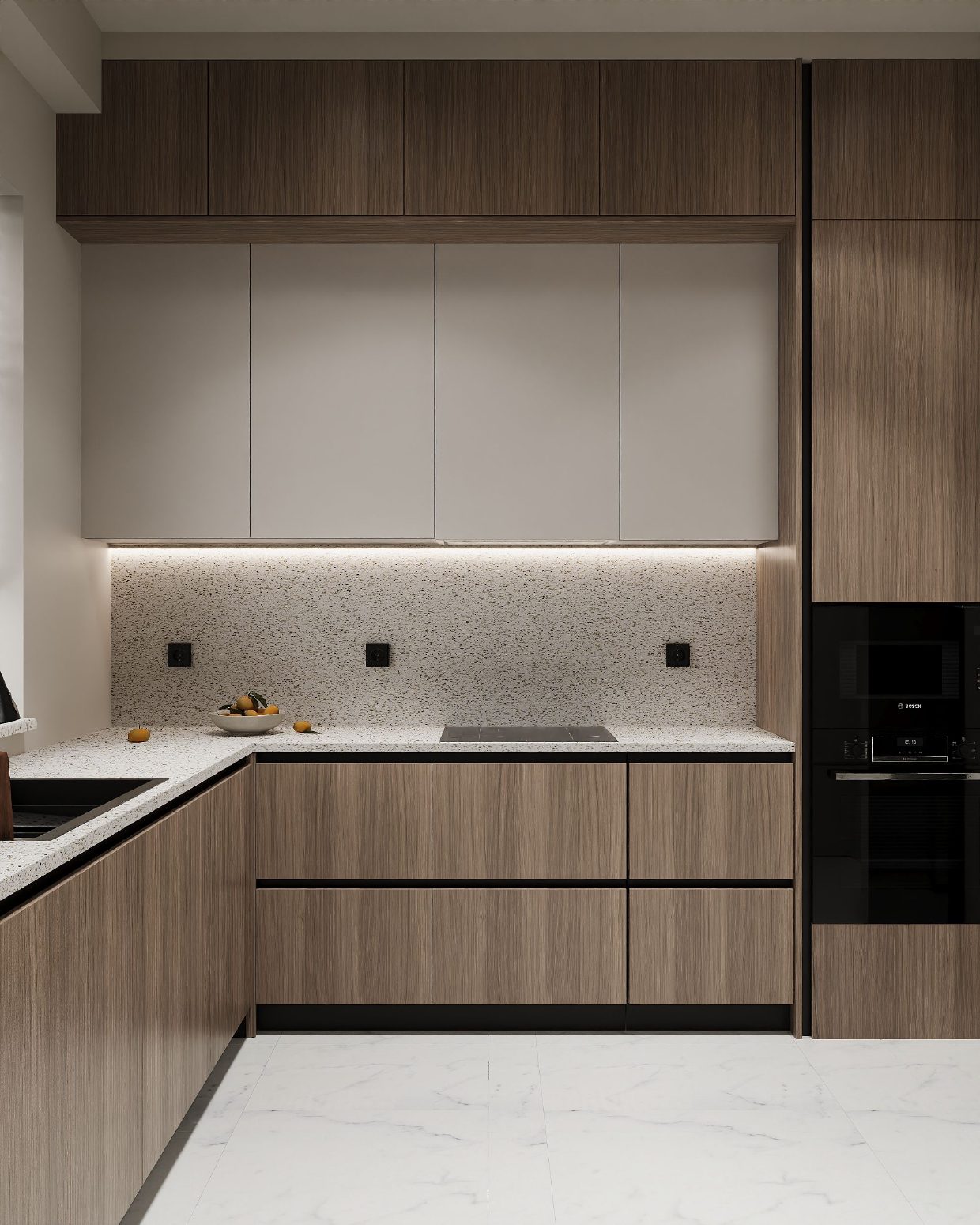 88 m² apartment — modern interior — Kitchen. Interior view 7
